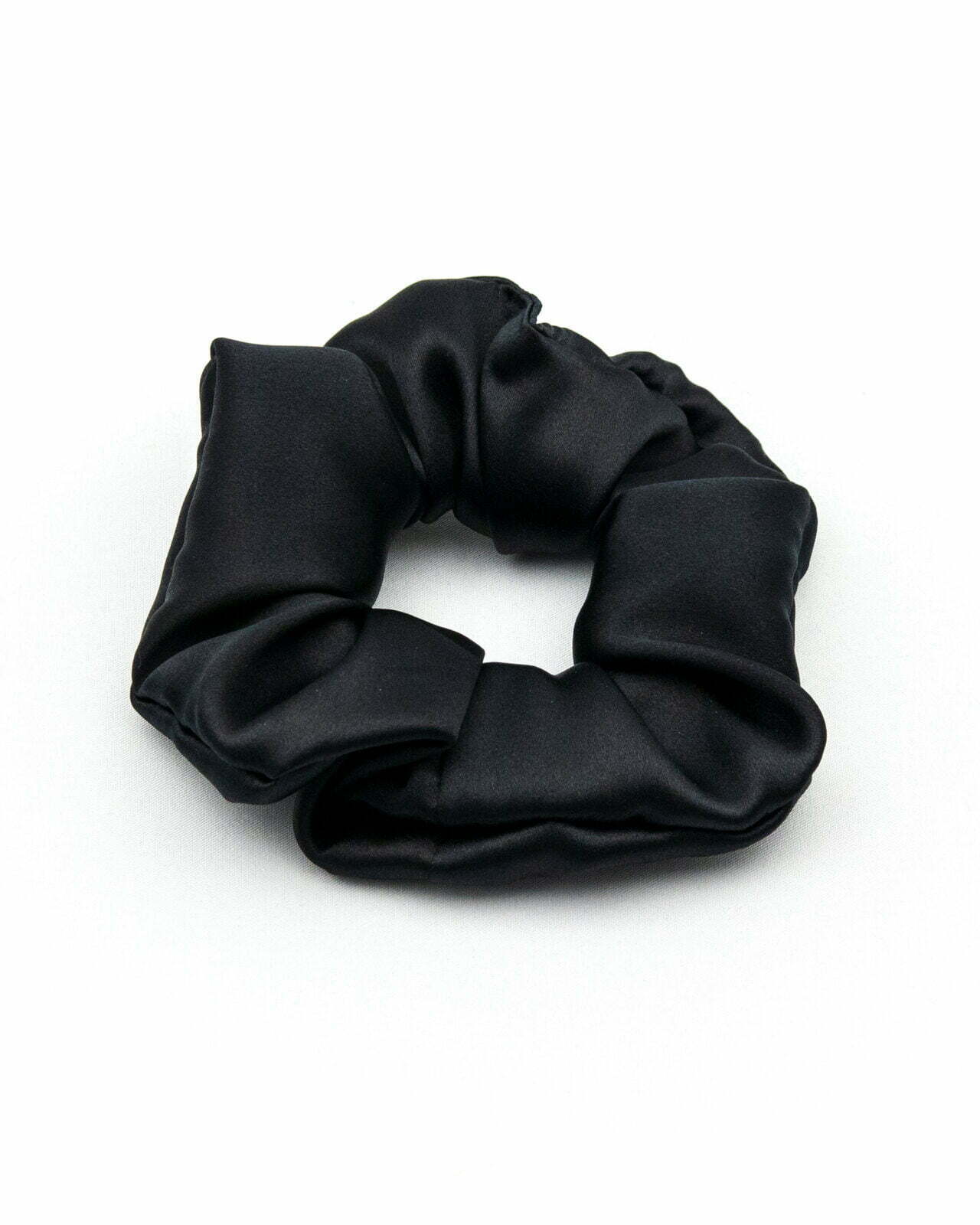 Silk maxi scrunchie - black