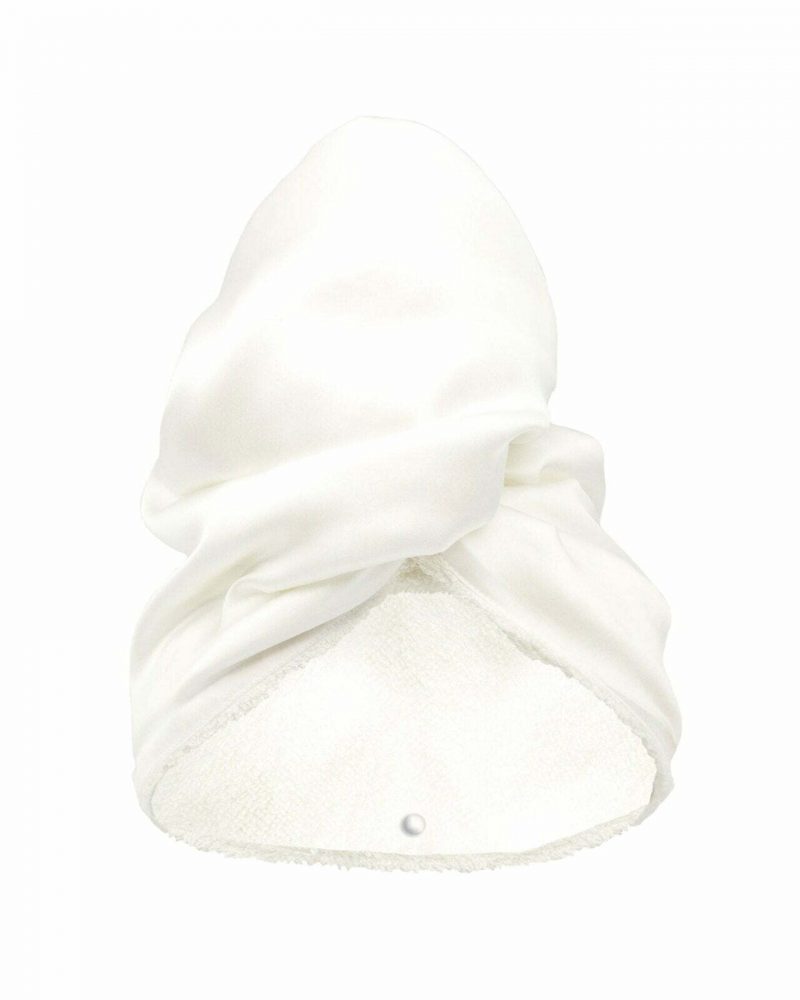 Double-sided silk turban – ecru