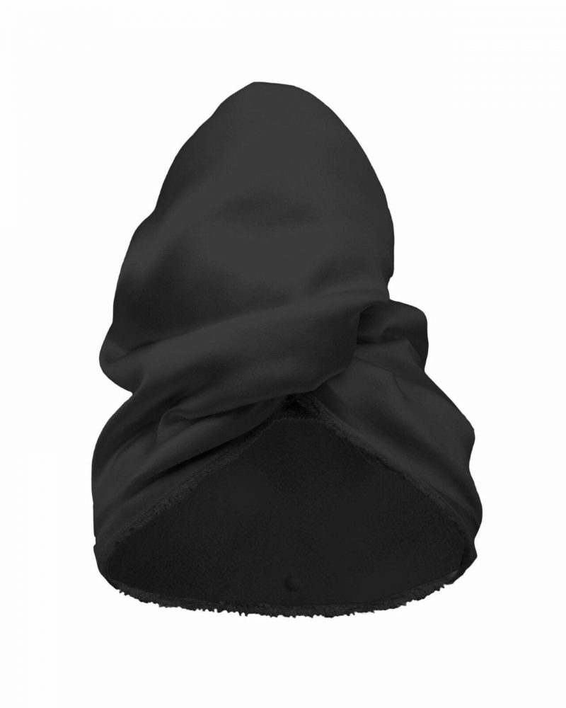 Double-sided silk turban - black