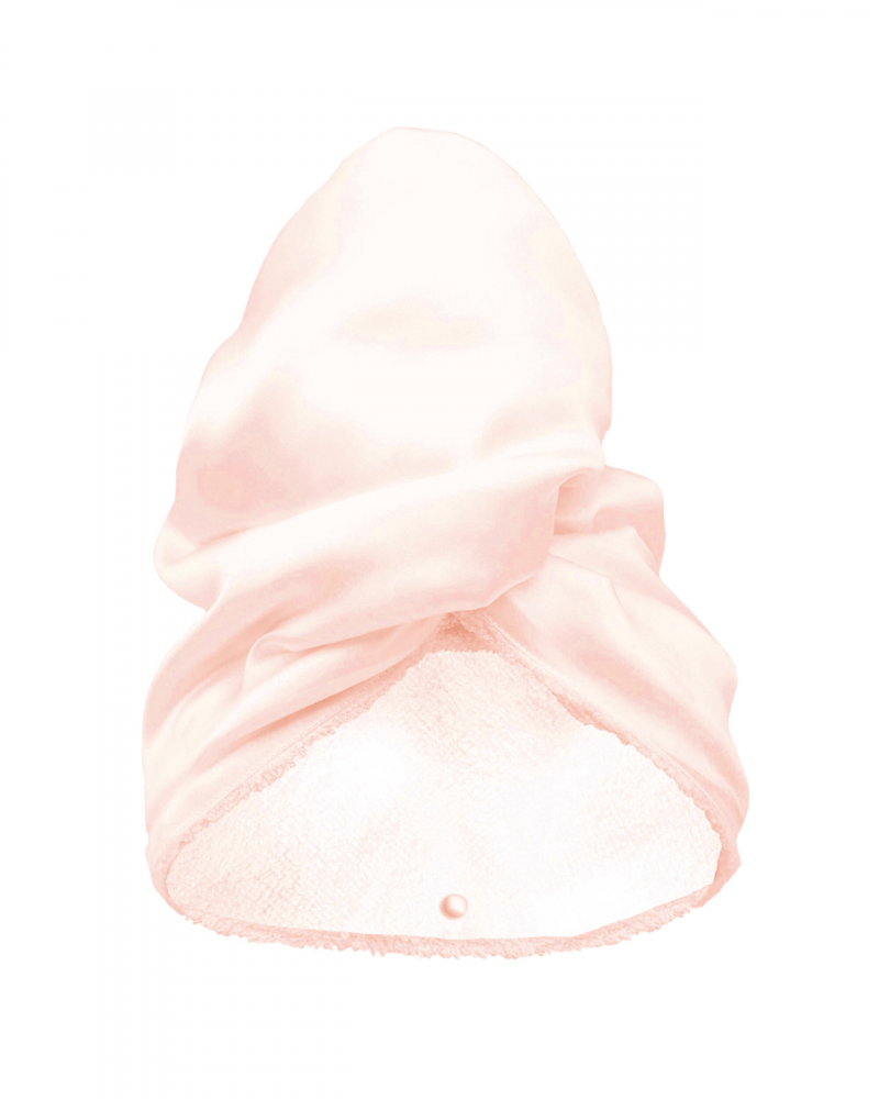 Double-sided silk turban – powder pink