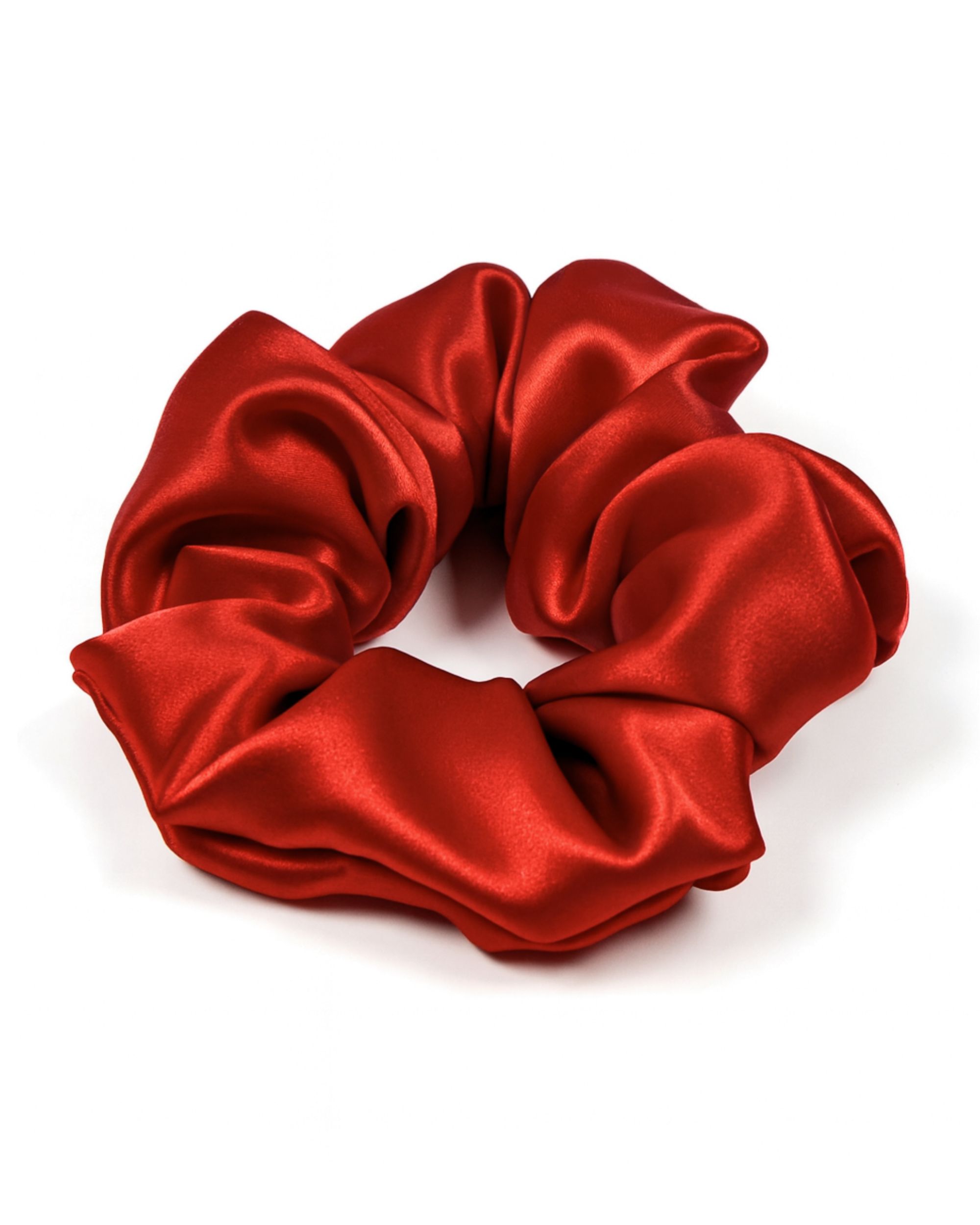 Silk maxi scrunchie - red