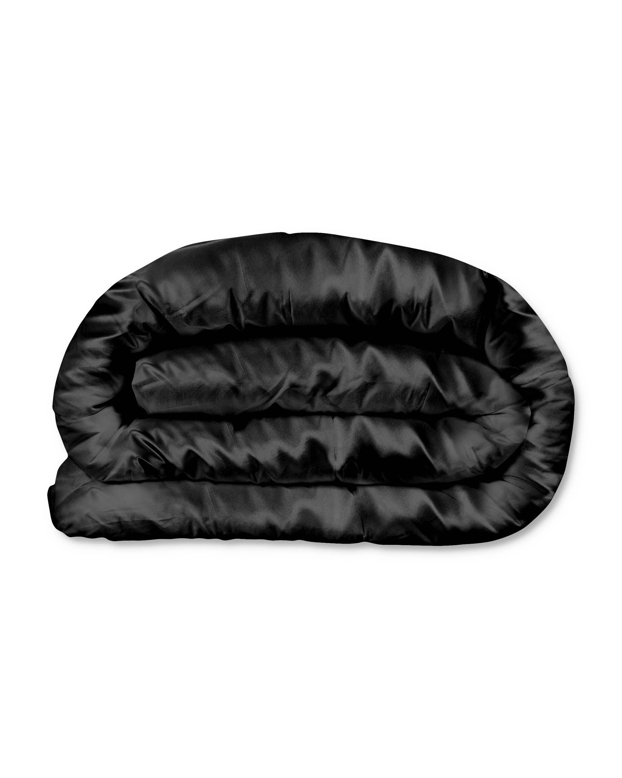 Silk bedding - black - 140 x 200