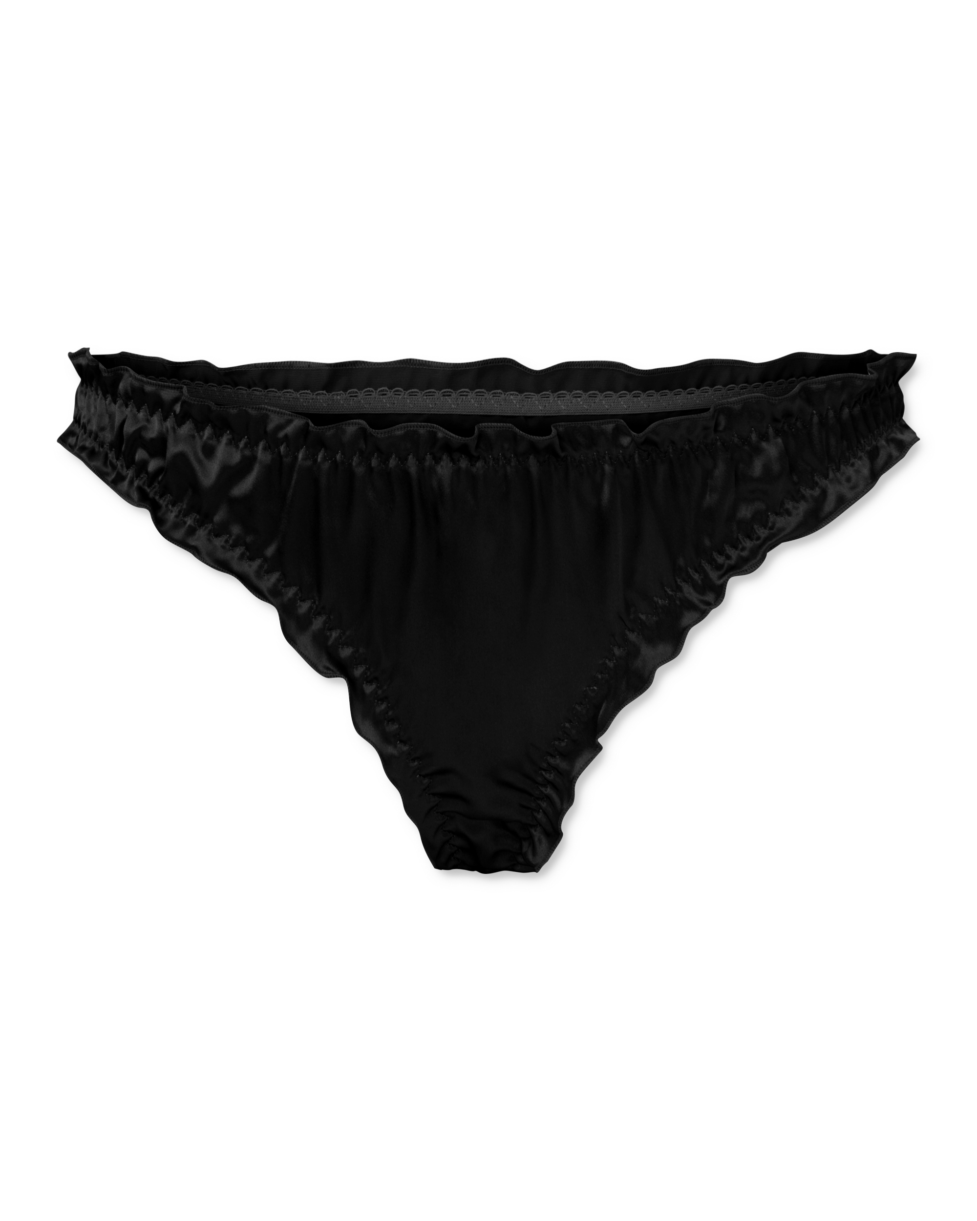 Amore silk thong - black