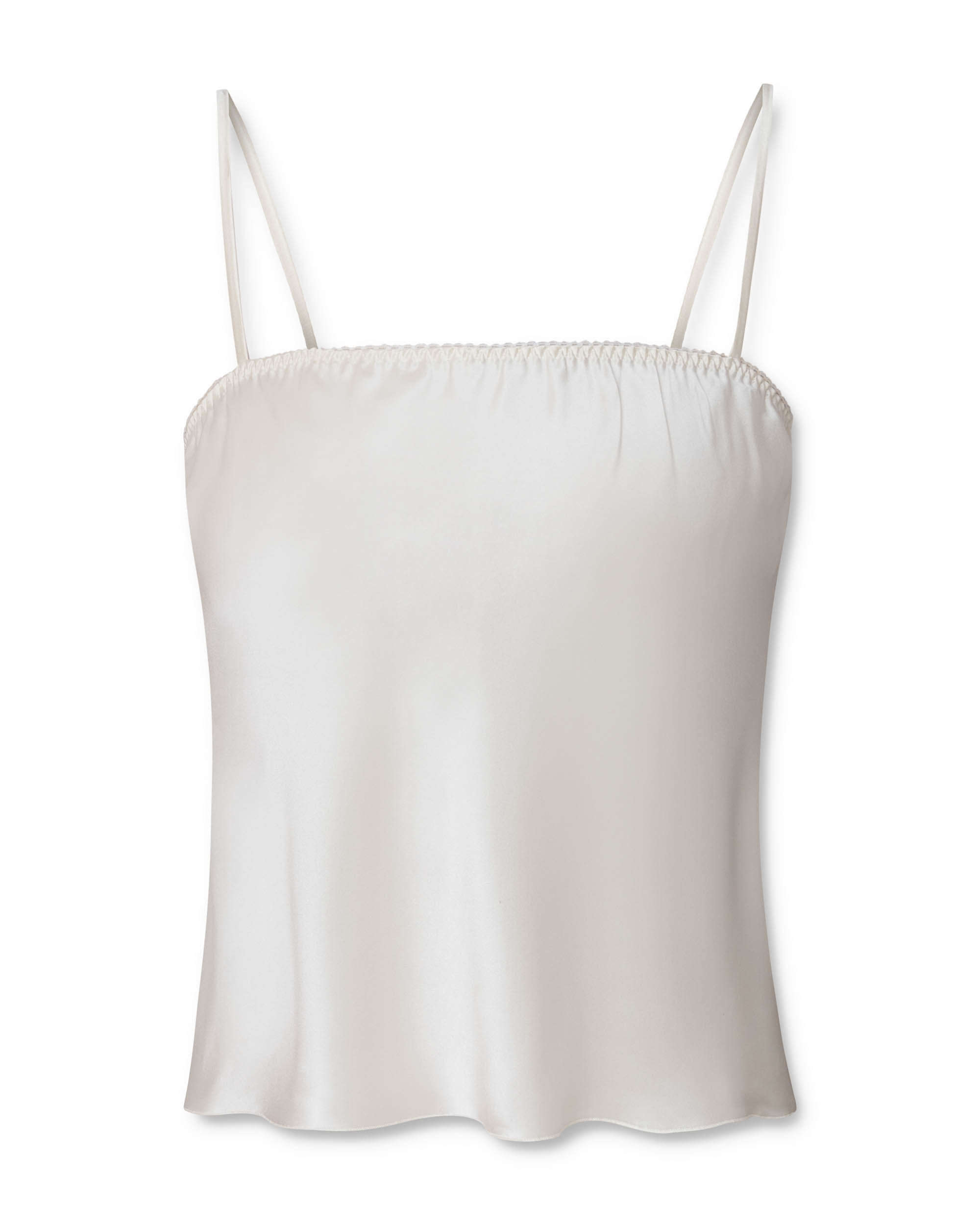 Silk Lingerie-Style Top - cream