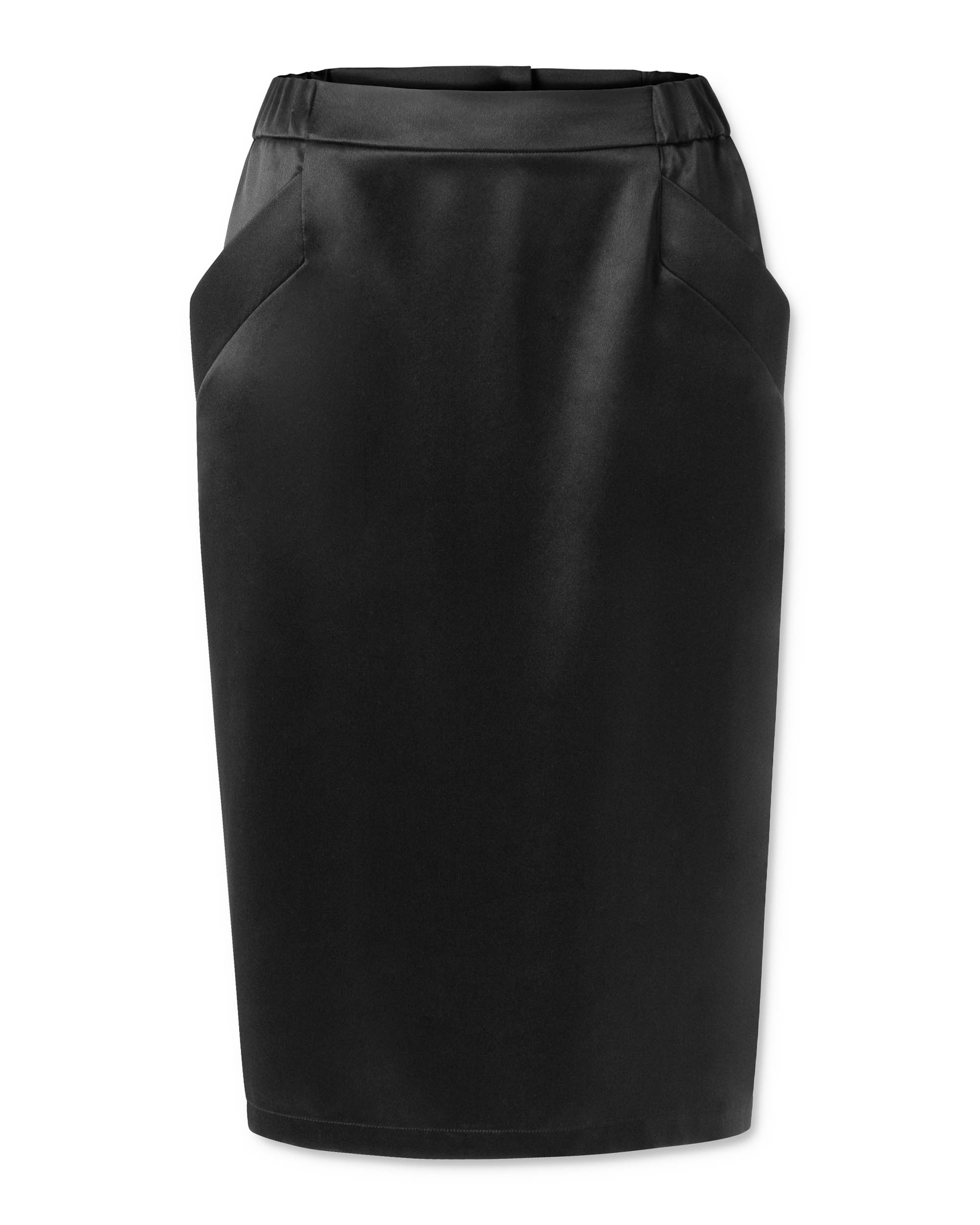 Alice silk skirt with pockets - black