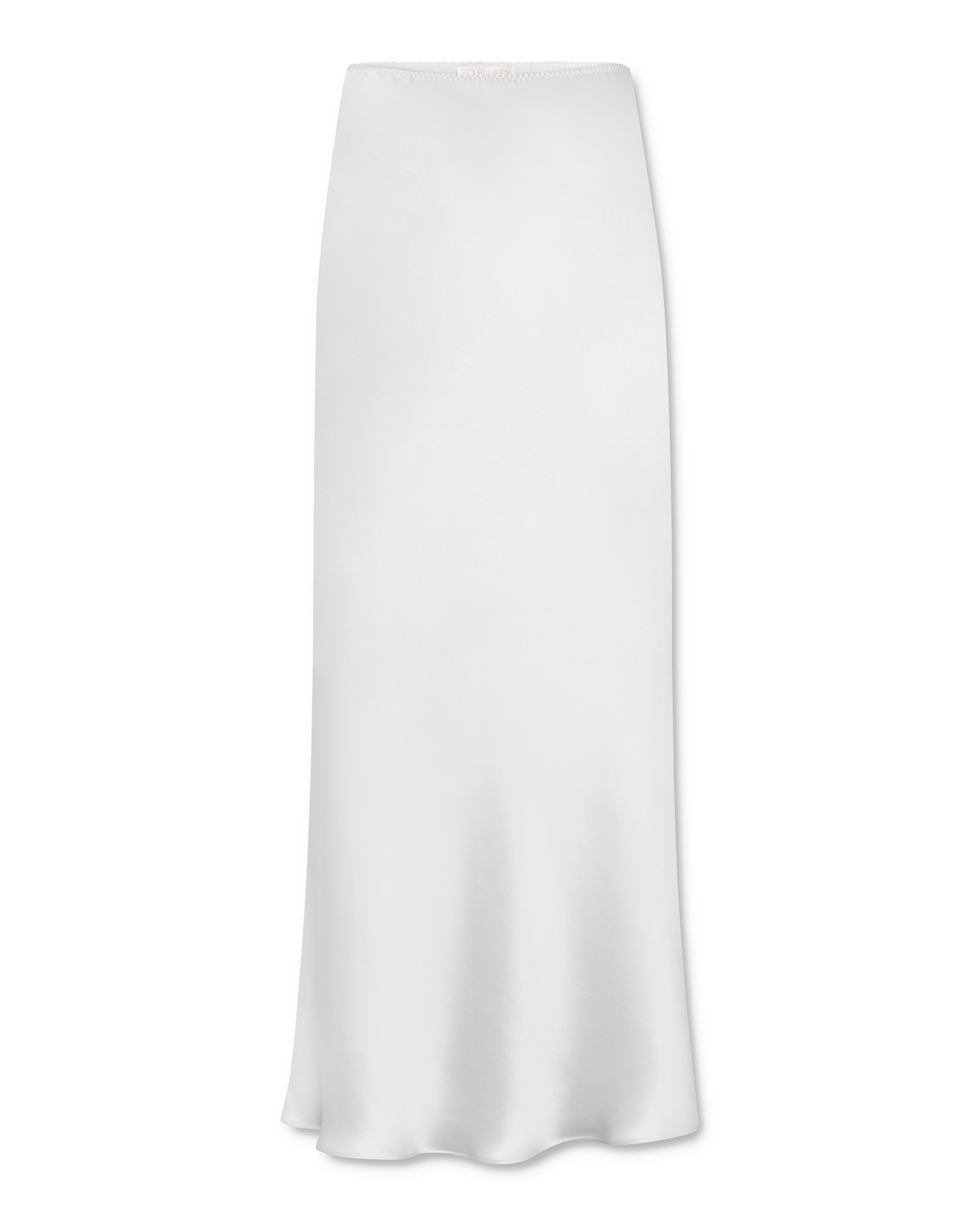 Long silk skirt - ecru