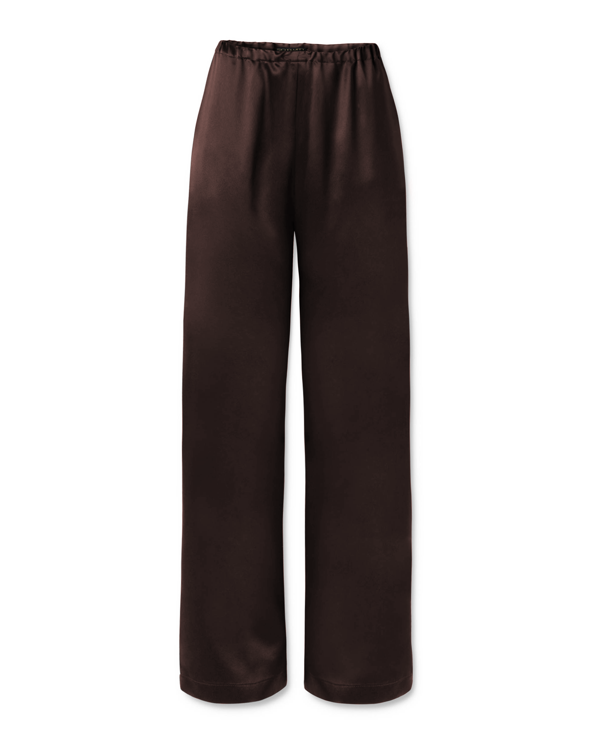 SUNRISE silk trousers – dark chocolate