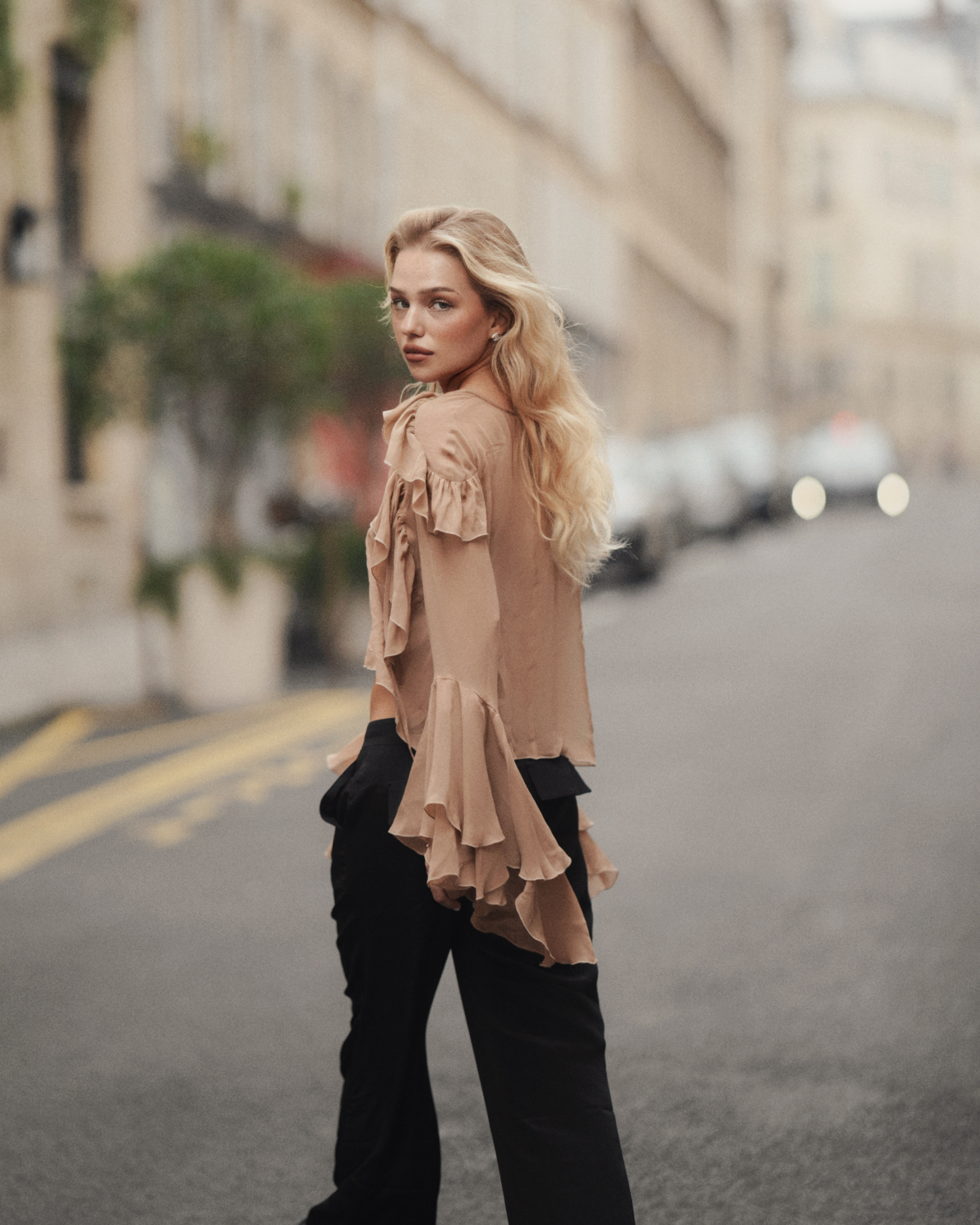 Chloe silk georgette shirt - beige