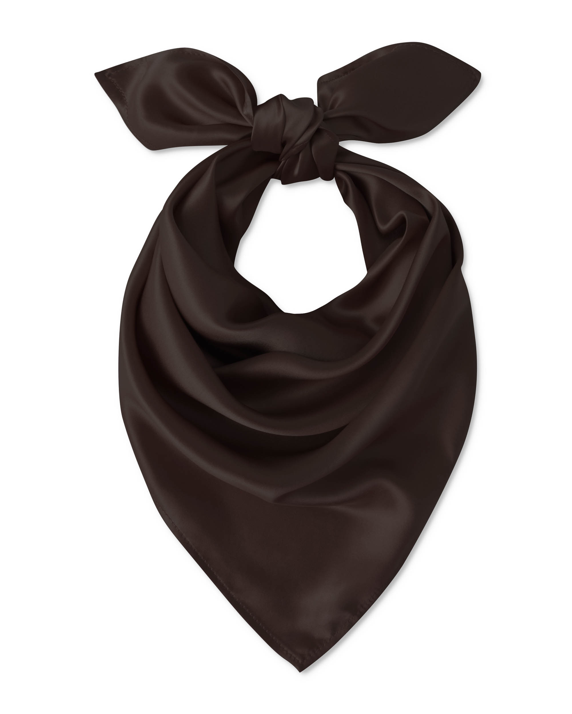 Silk scarf - dark chocolate