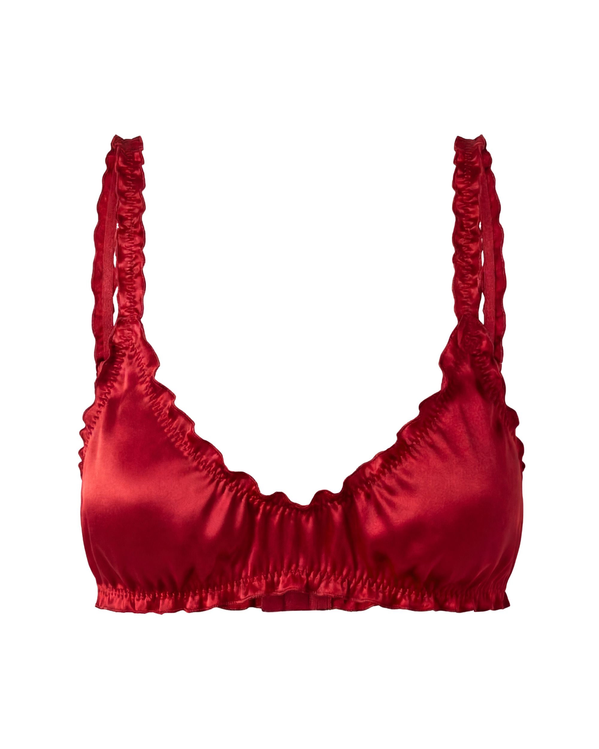 Gabrielle Silk Bra - Red