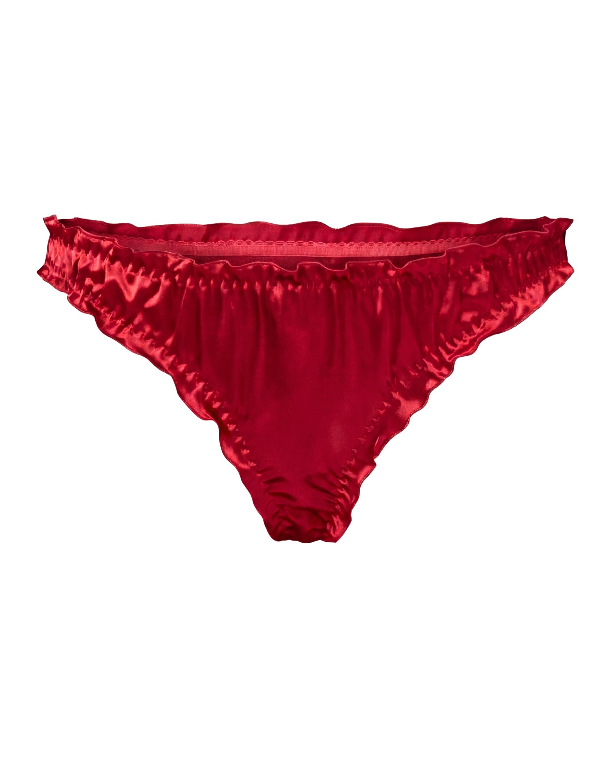Amore silk thong - red