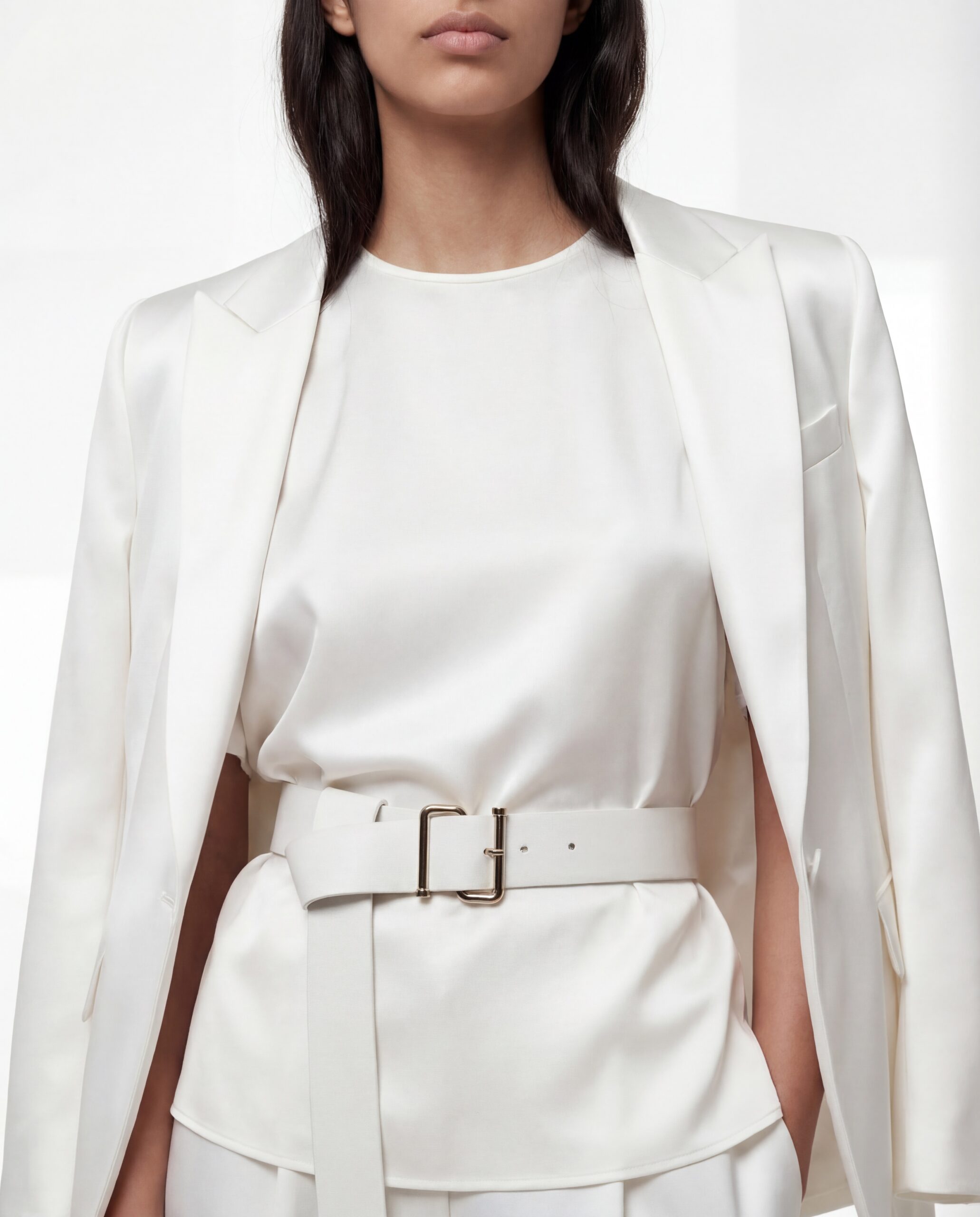 SIMPLE silk t-shirt - ecru
