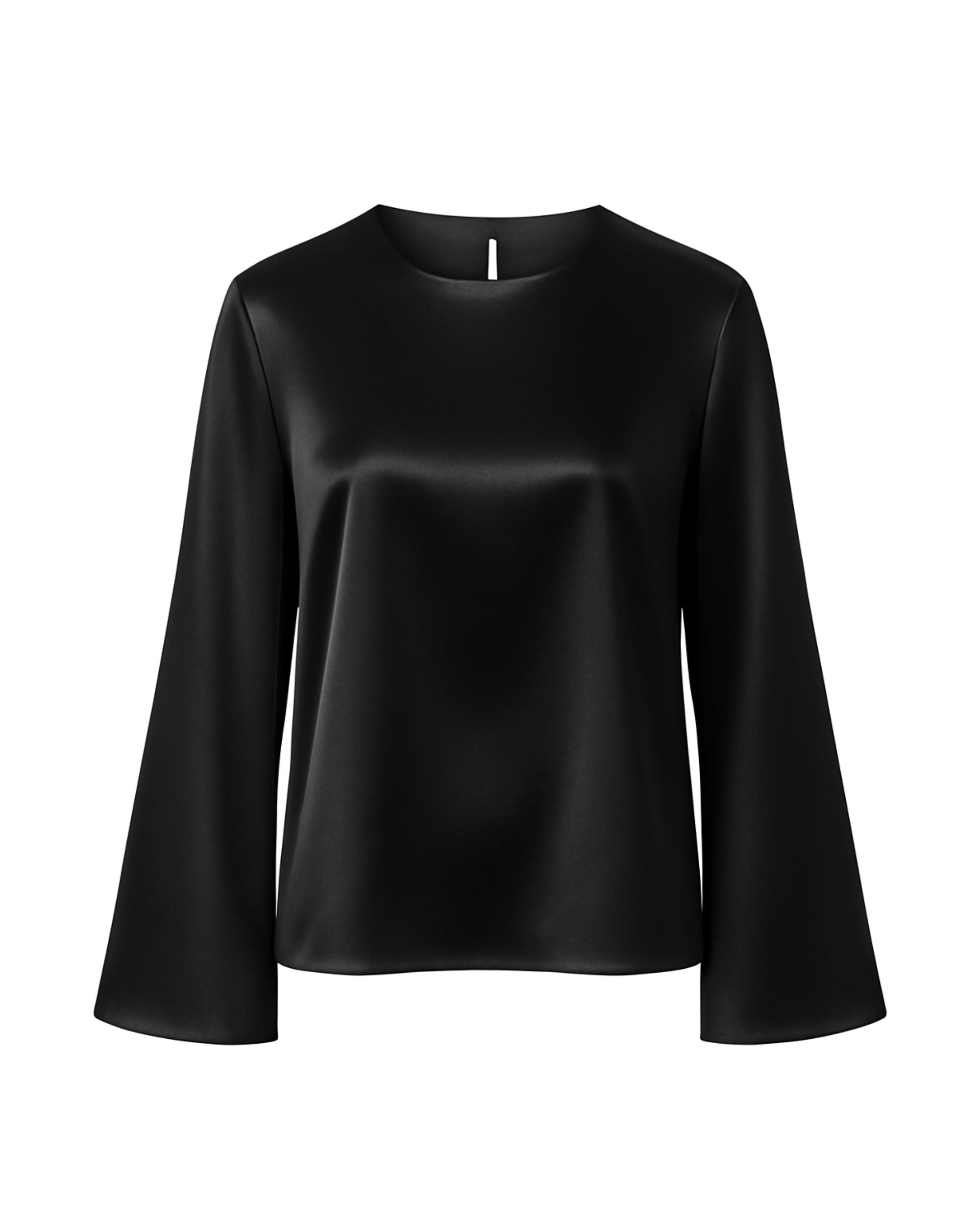 SIMPLE silk longsleeve - black