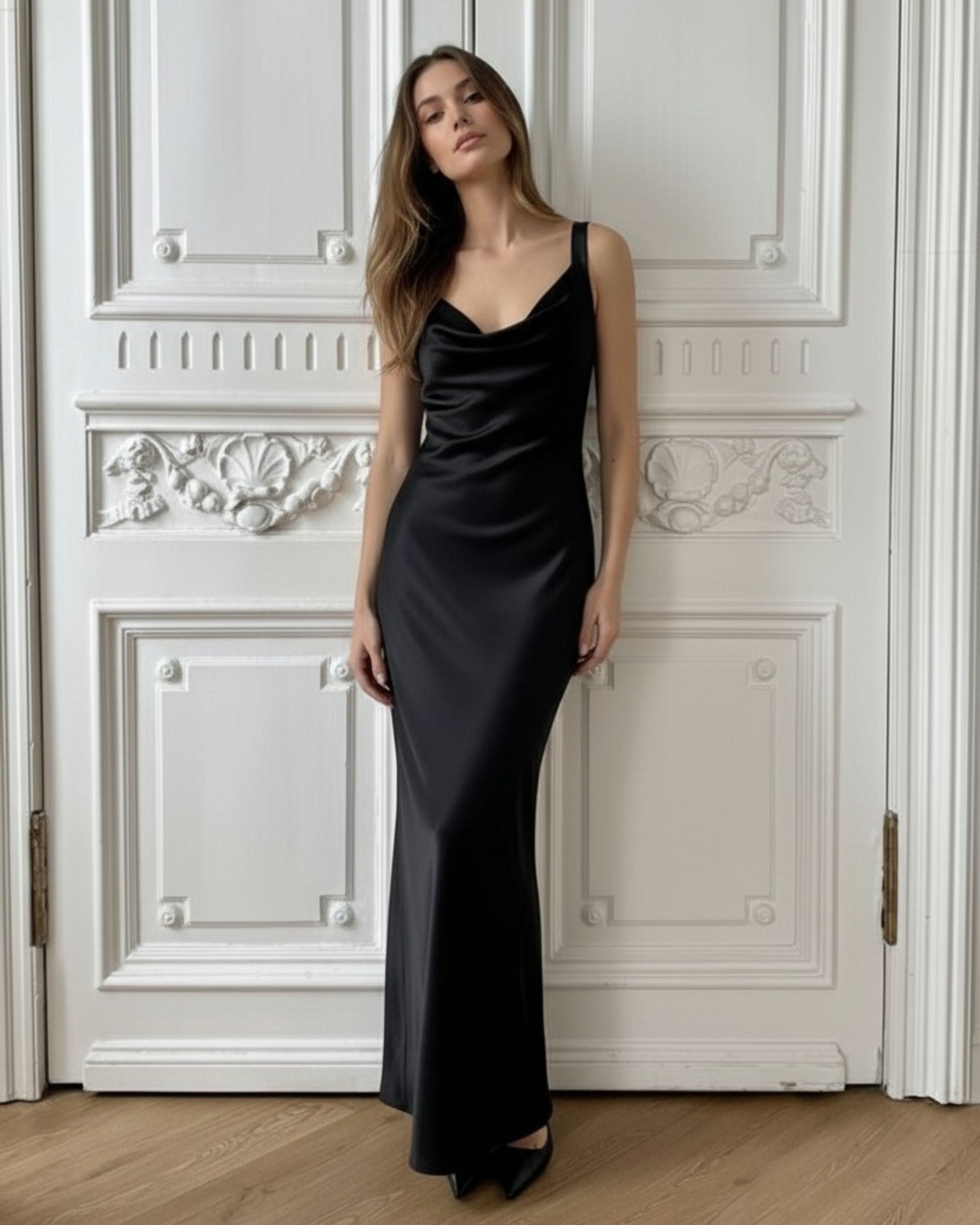 Diana silk dress - black
