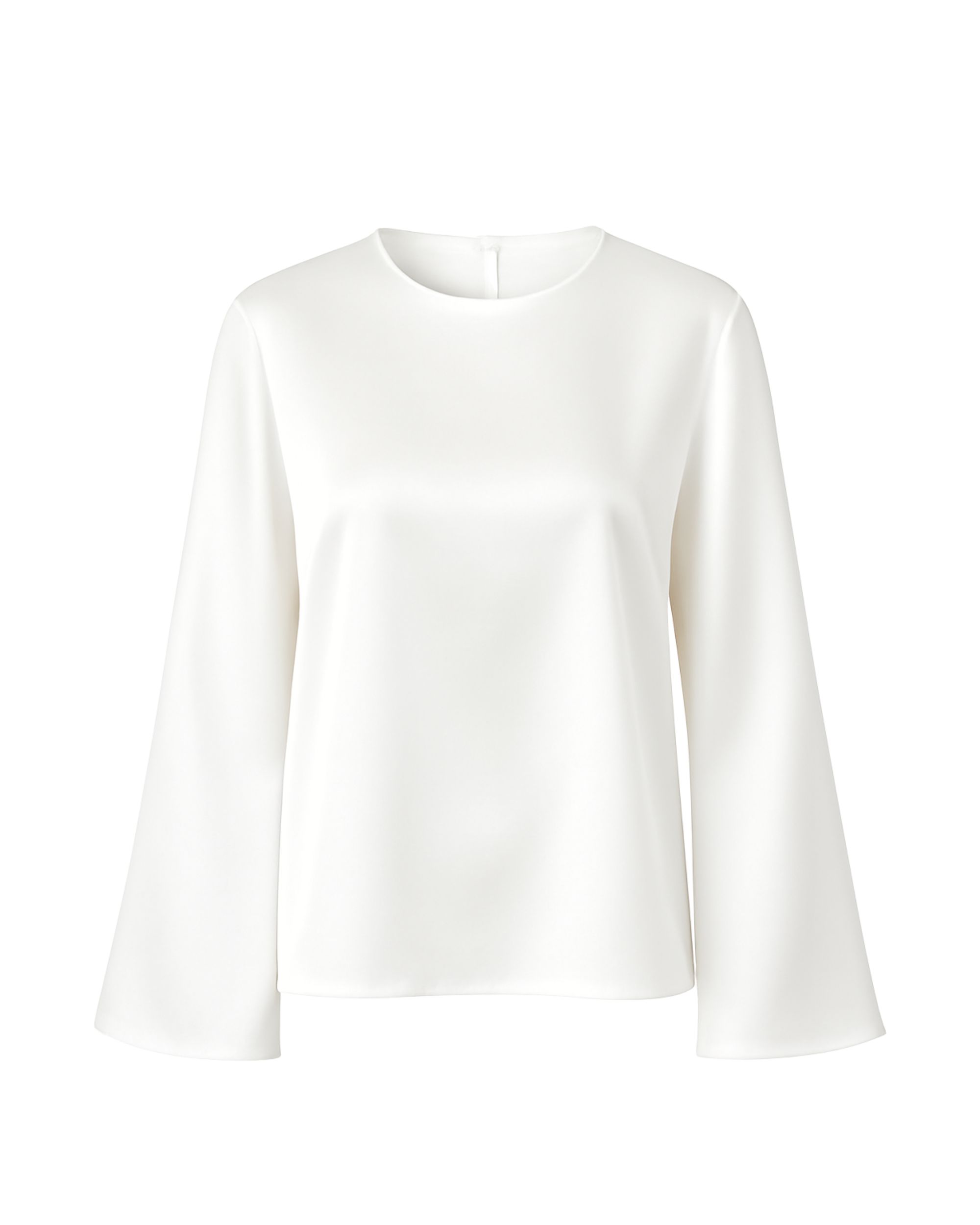 SIMPLE silk longsleeve - ecru