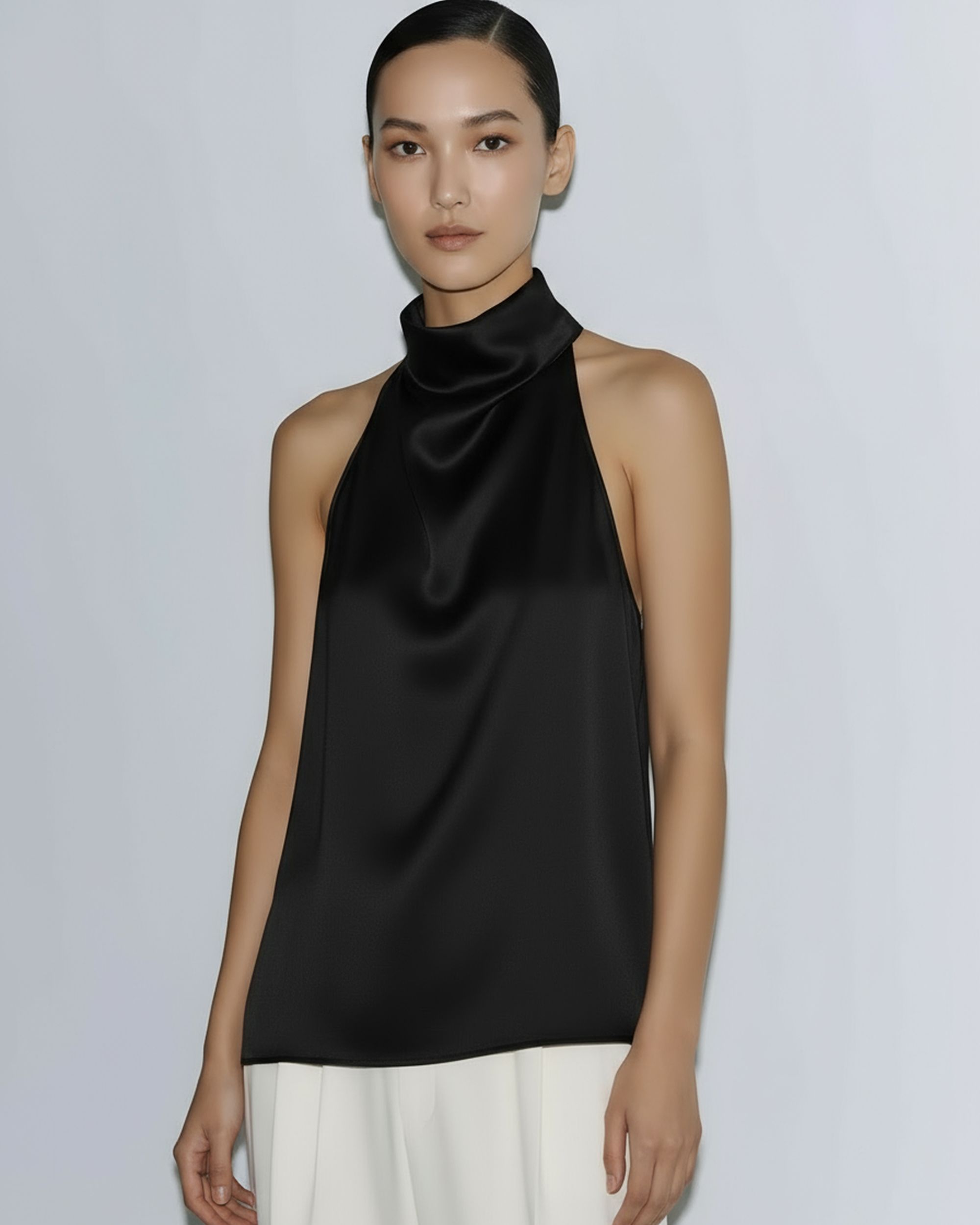 Sia silk top - black