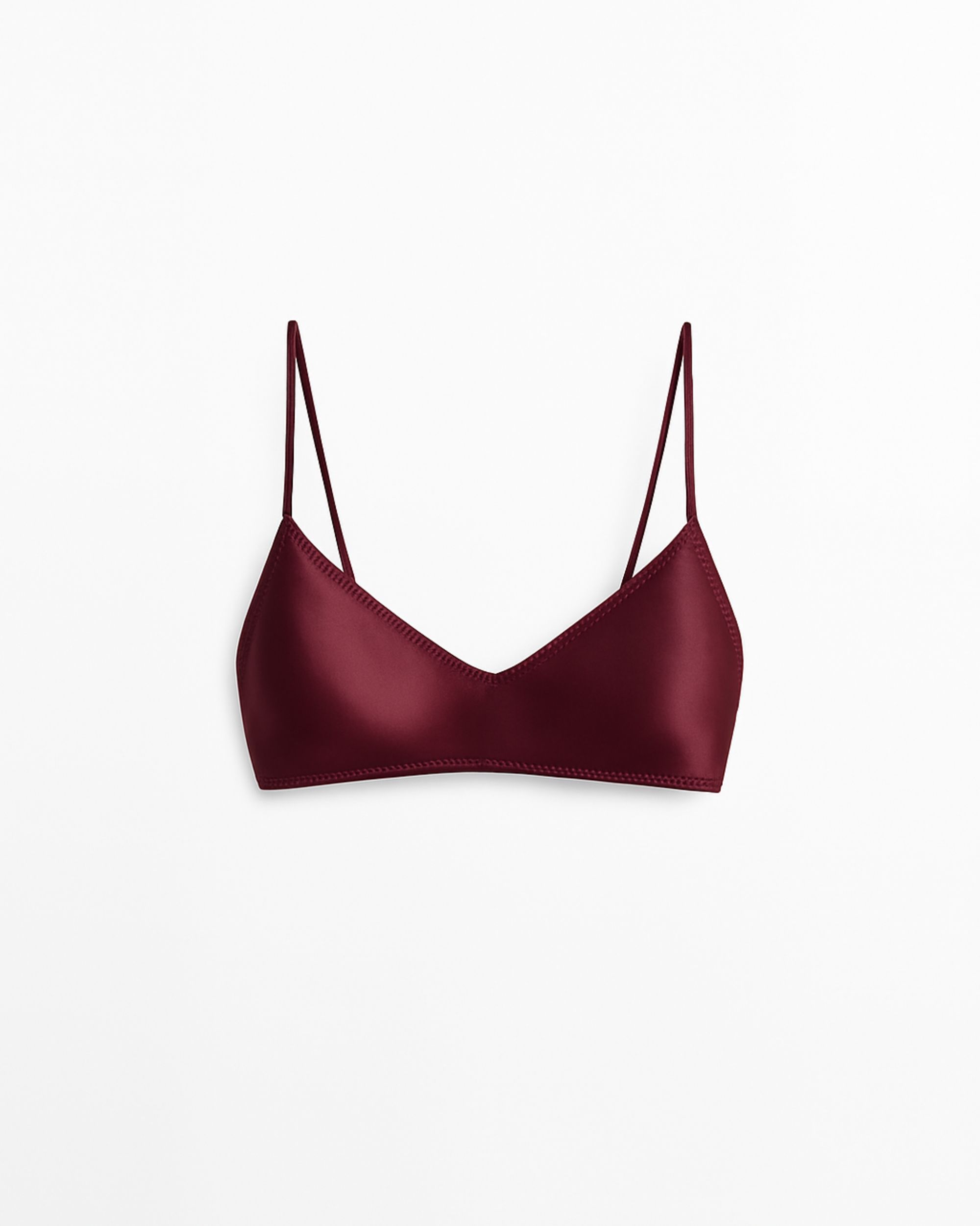 Elis silk bra - burgundy