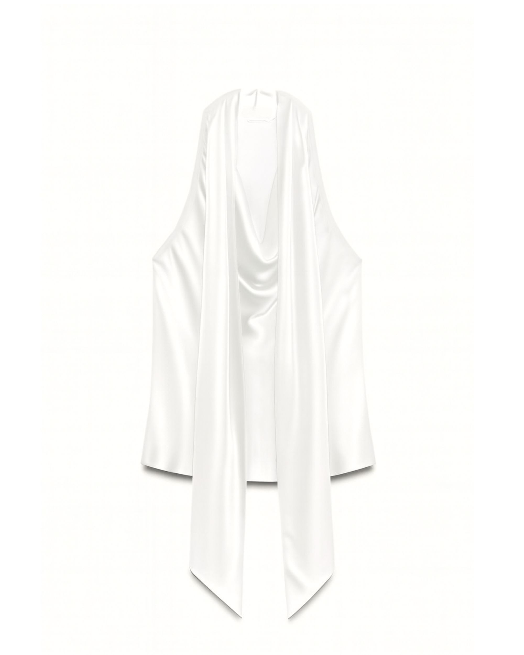 Elia silk top with sash - ecru