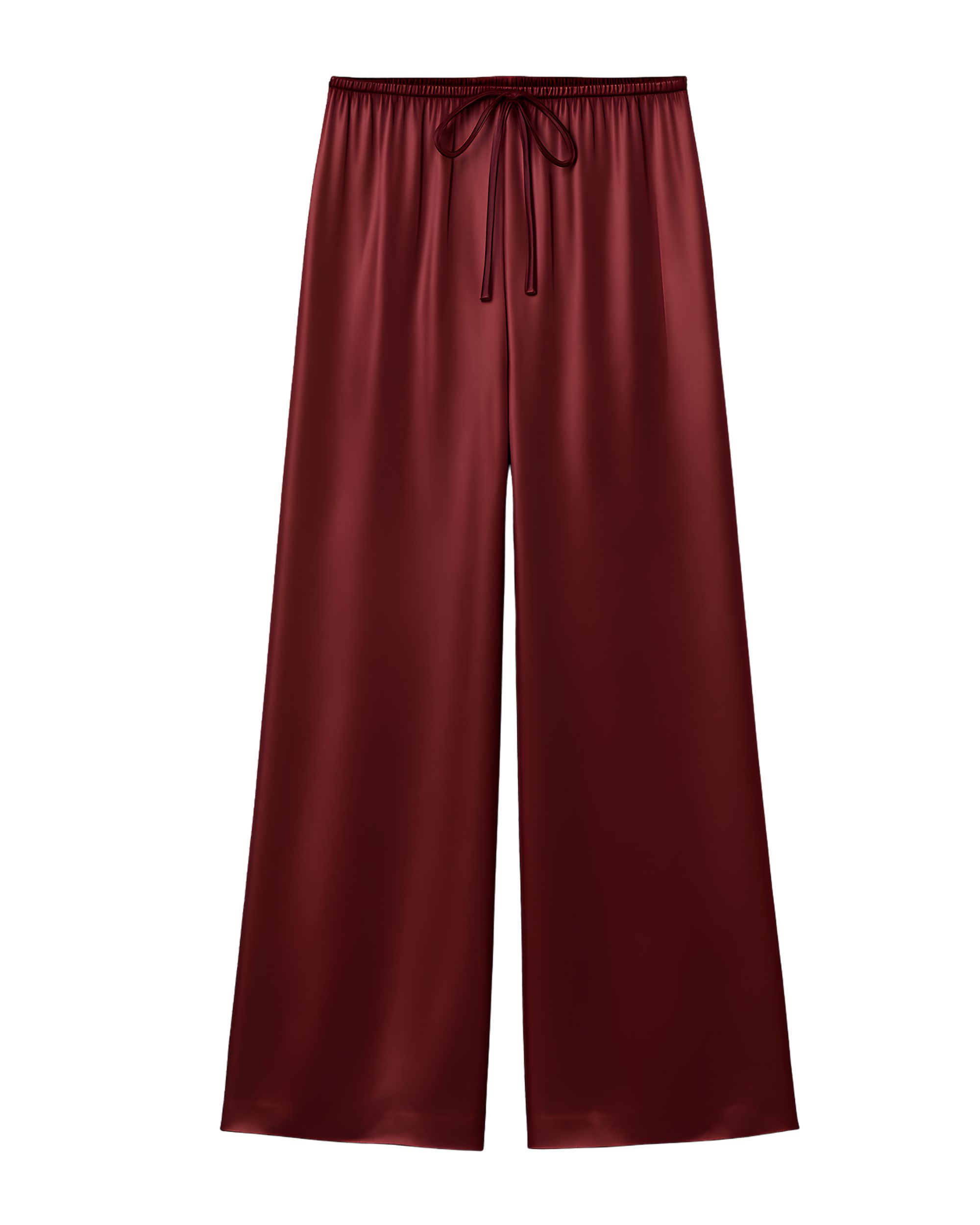 Silk palazzo trousers - burgundy