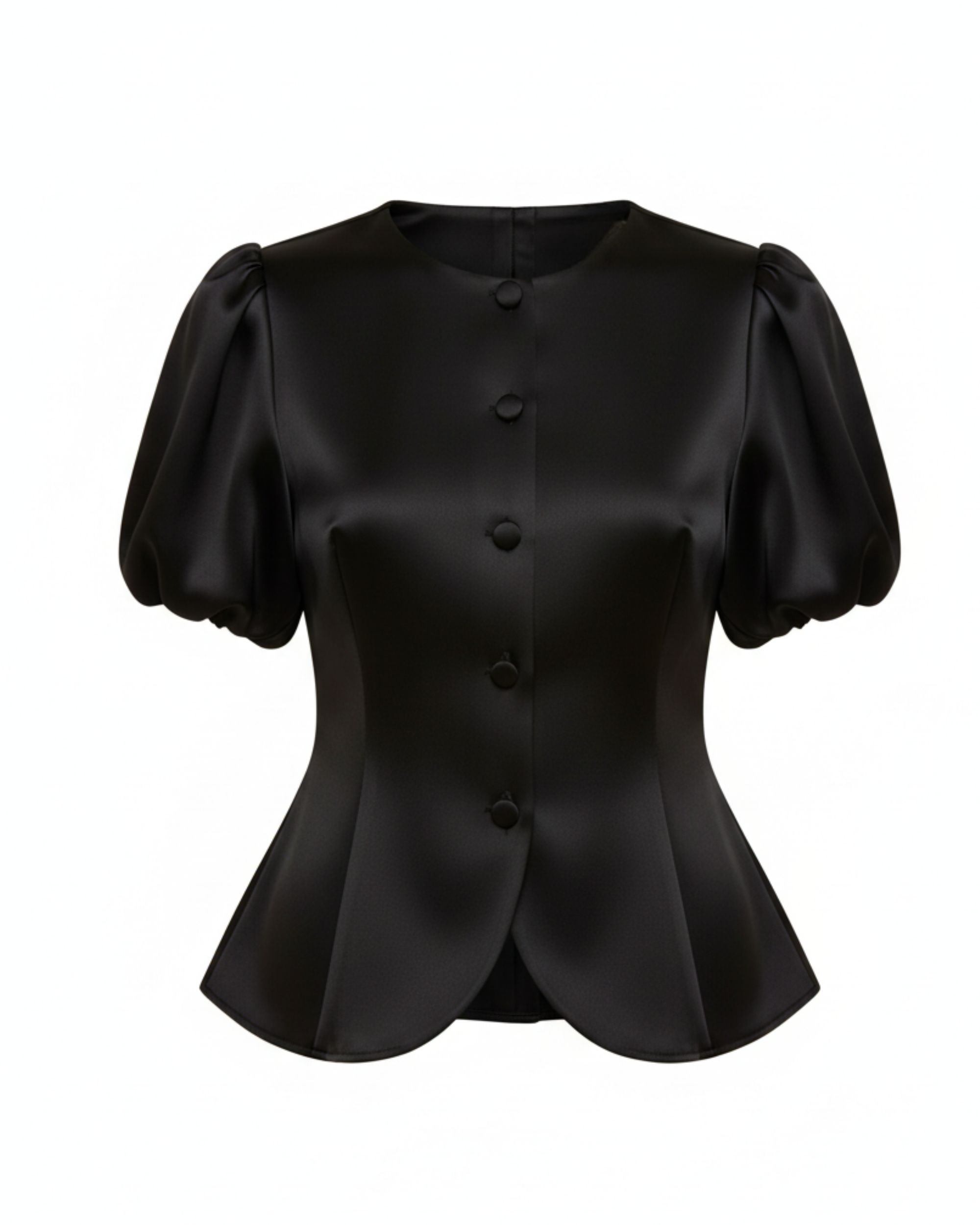 Lou silk blazer - black