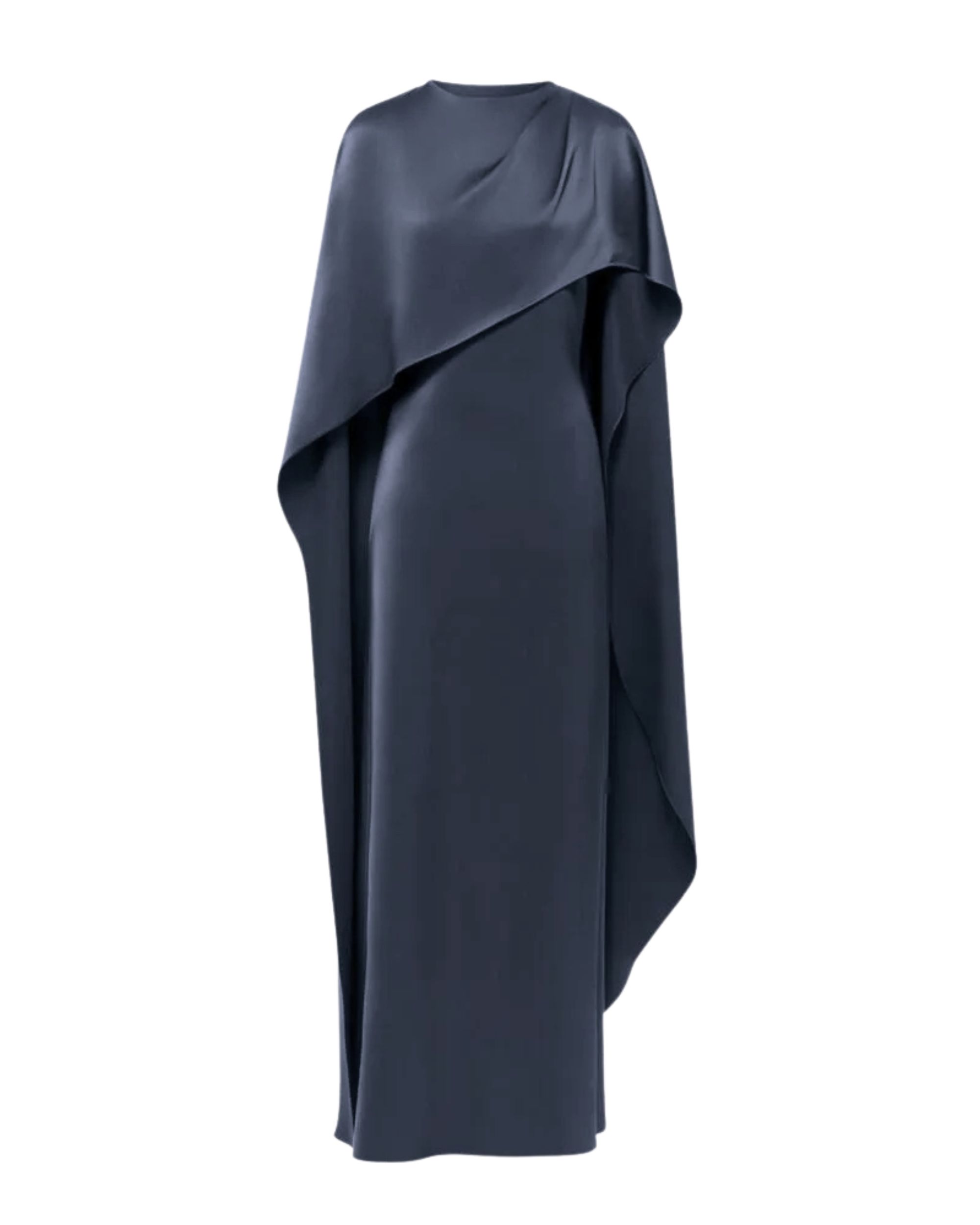Midnight silk evening dress - graphite