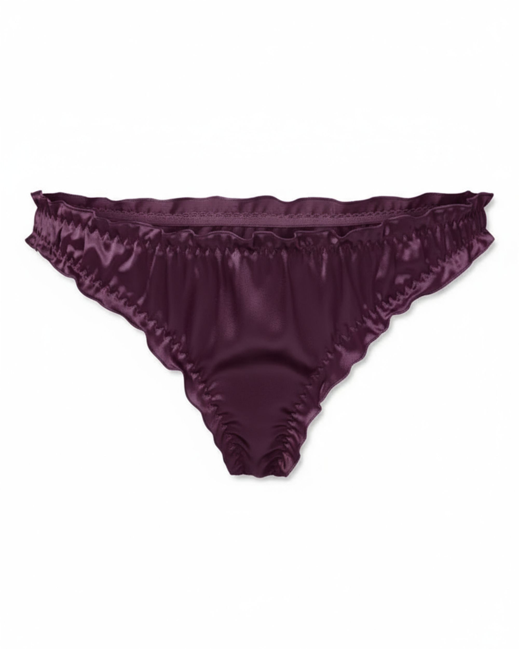 Amore silk thong - plum