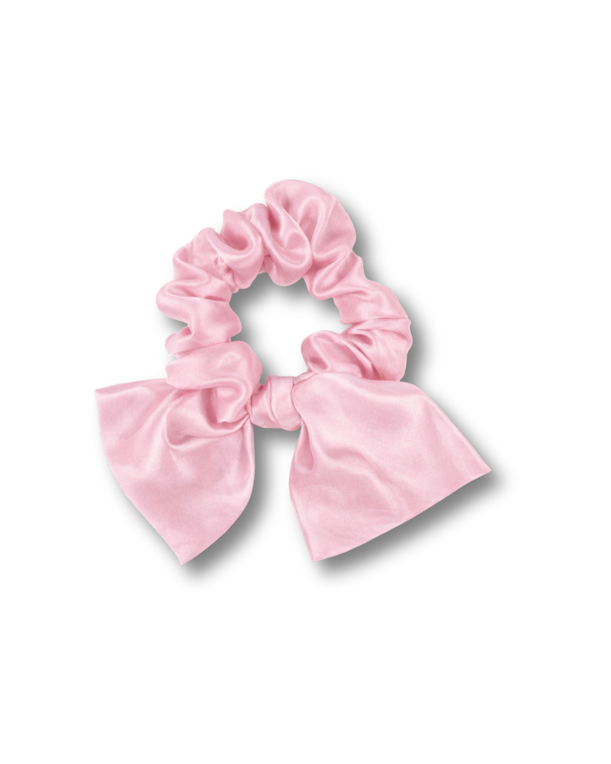 Silk scrunchie with bow - black (Kopia) (Kopia)