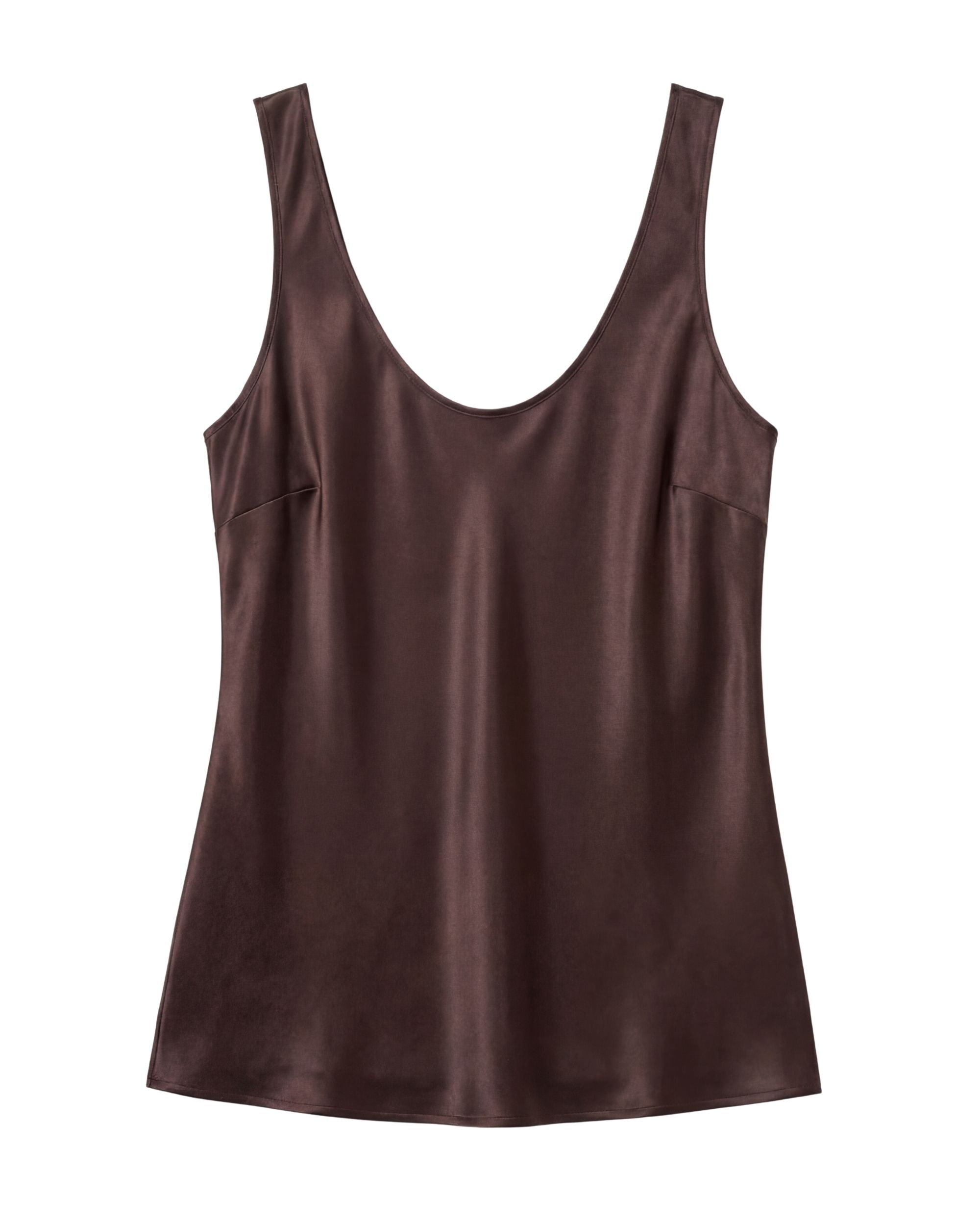 Diane silk top - dark chocolate
