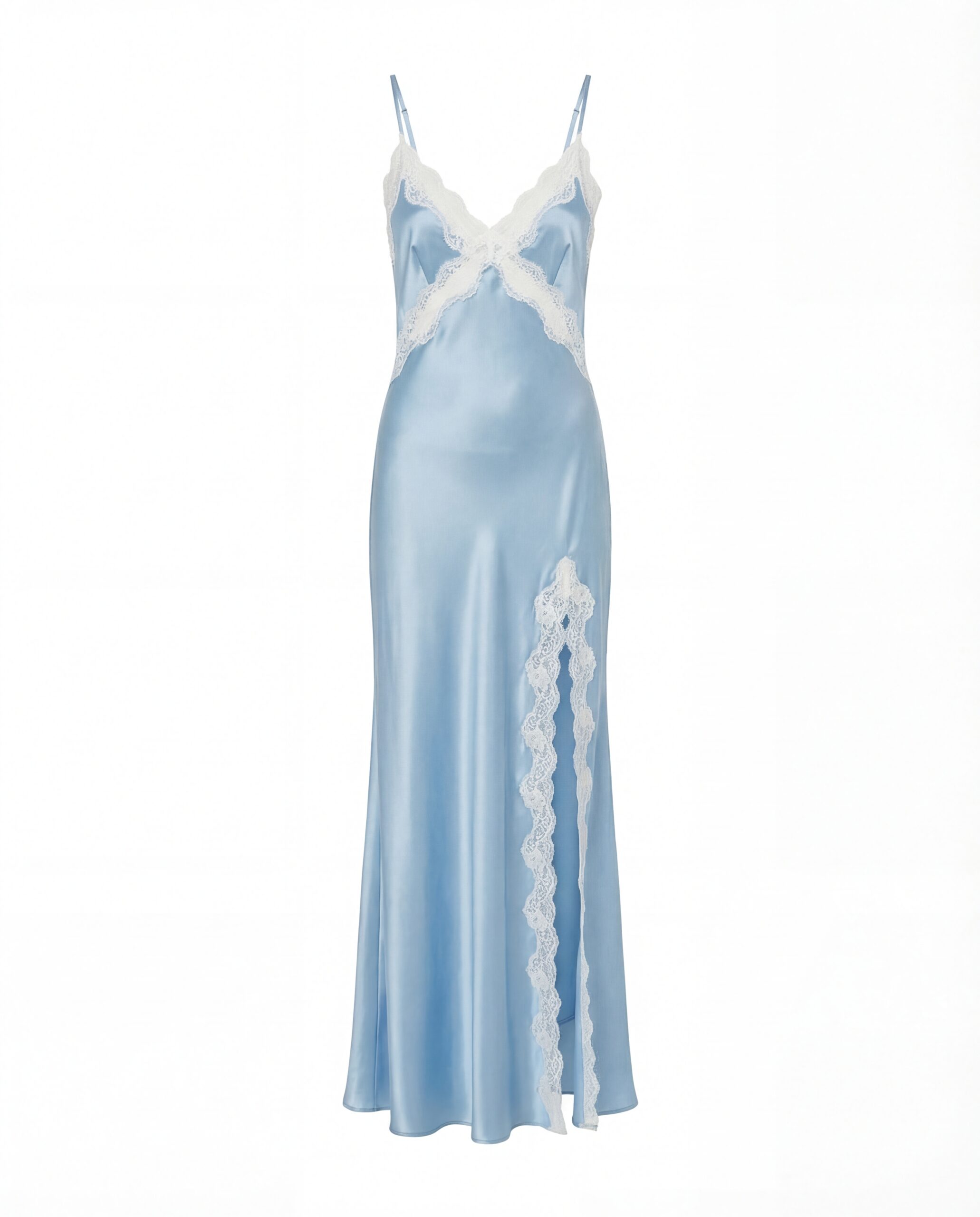 LÉA Silk Dress – Ice Blue