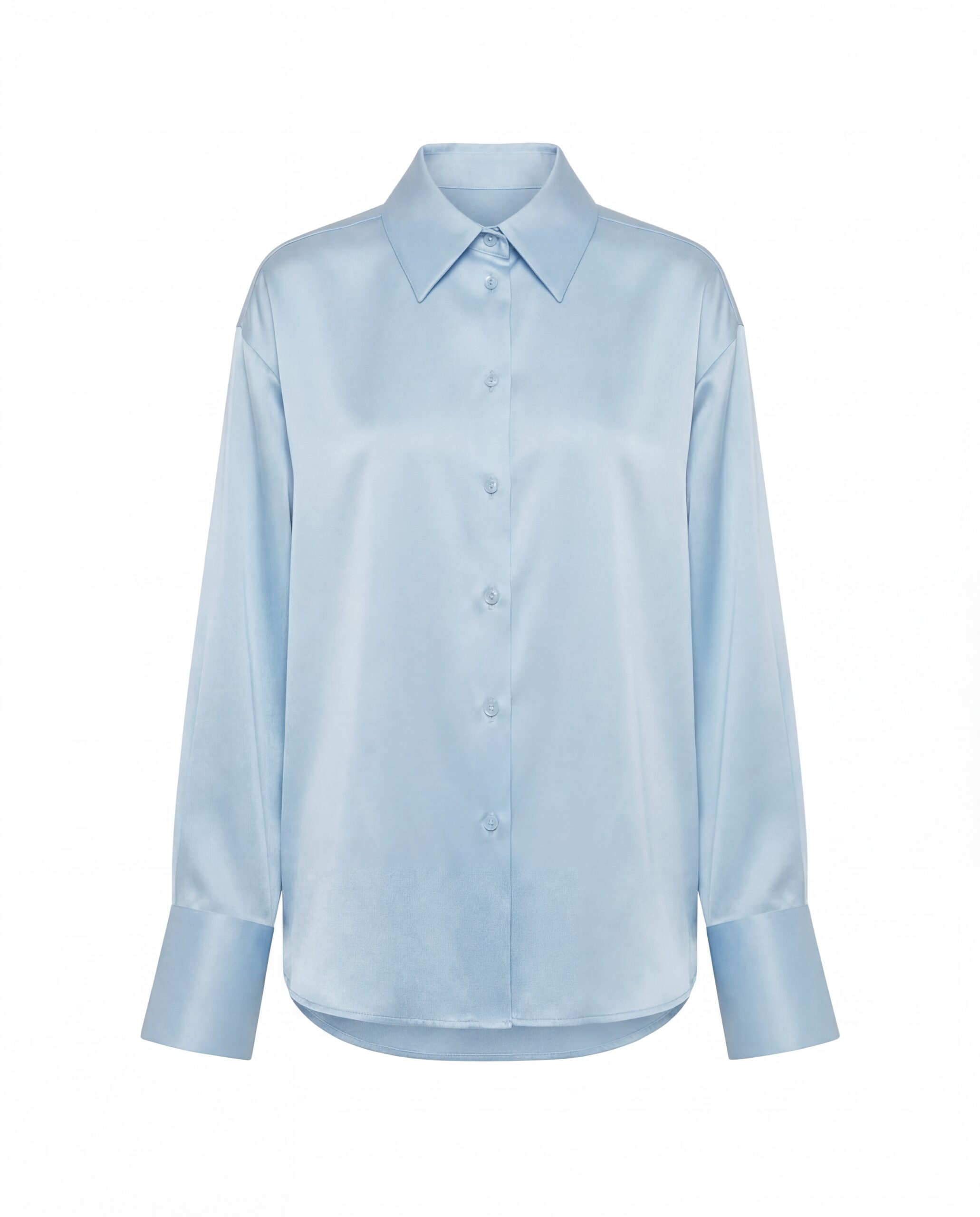 Silk shirt Silence - ice blue