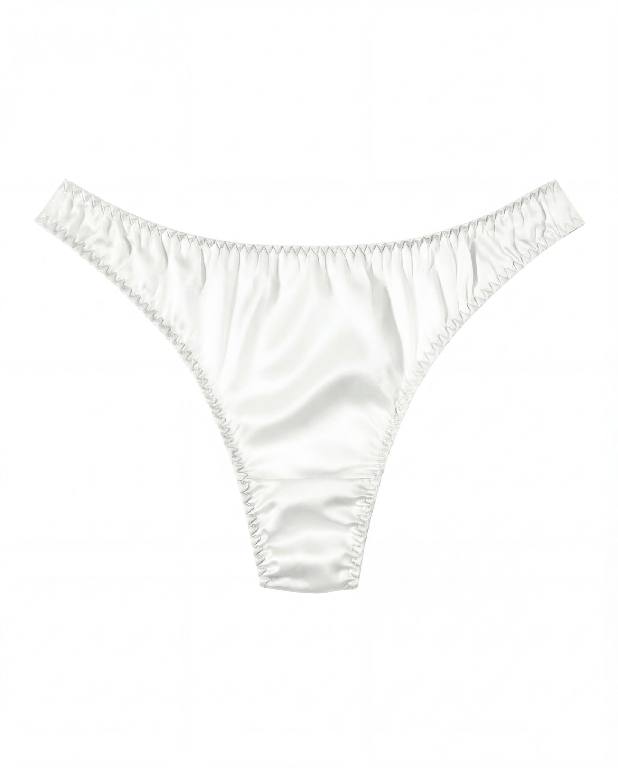 Noir silk thong - ecru