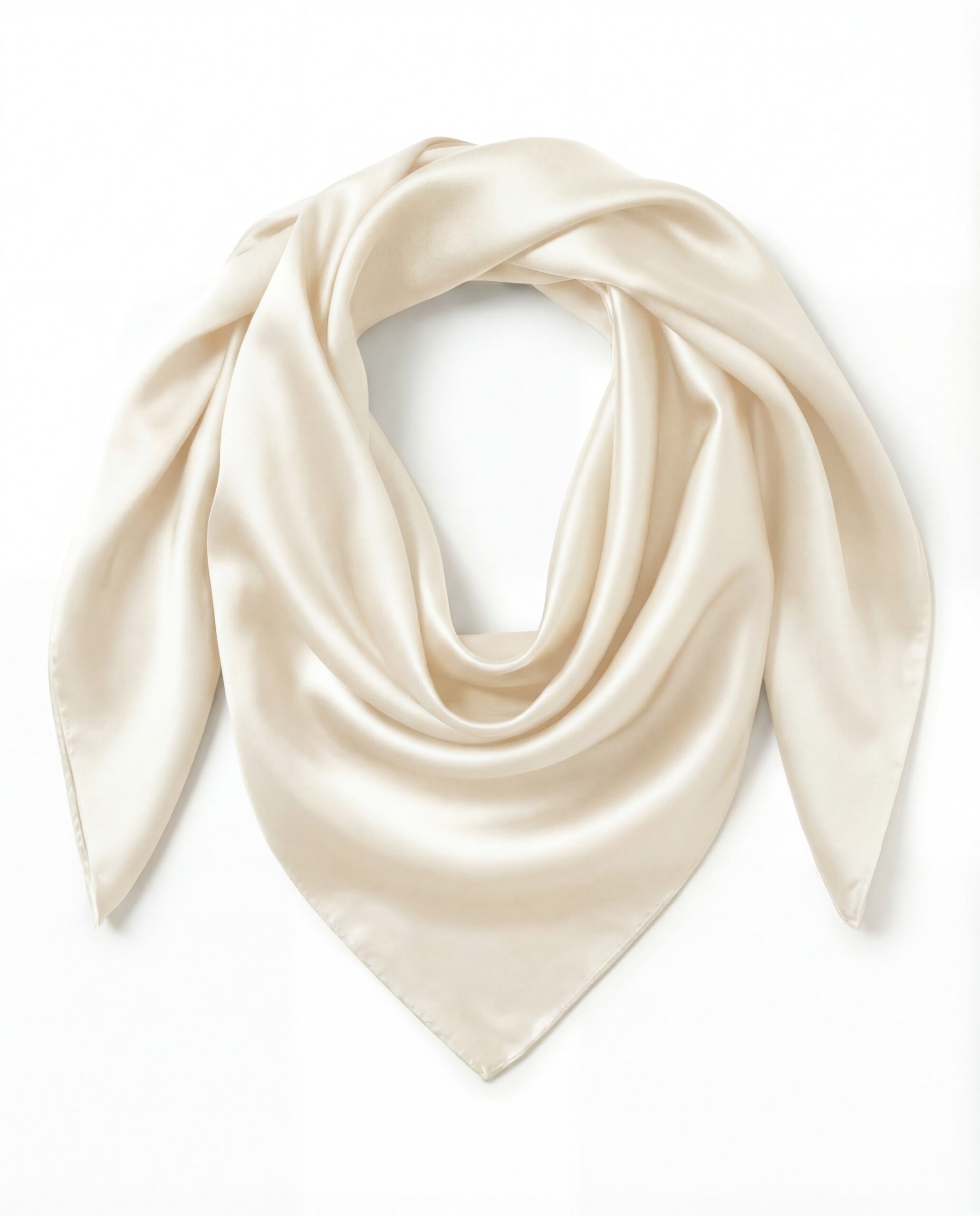 Cream silk scarf
