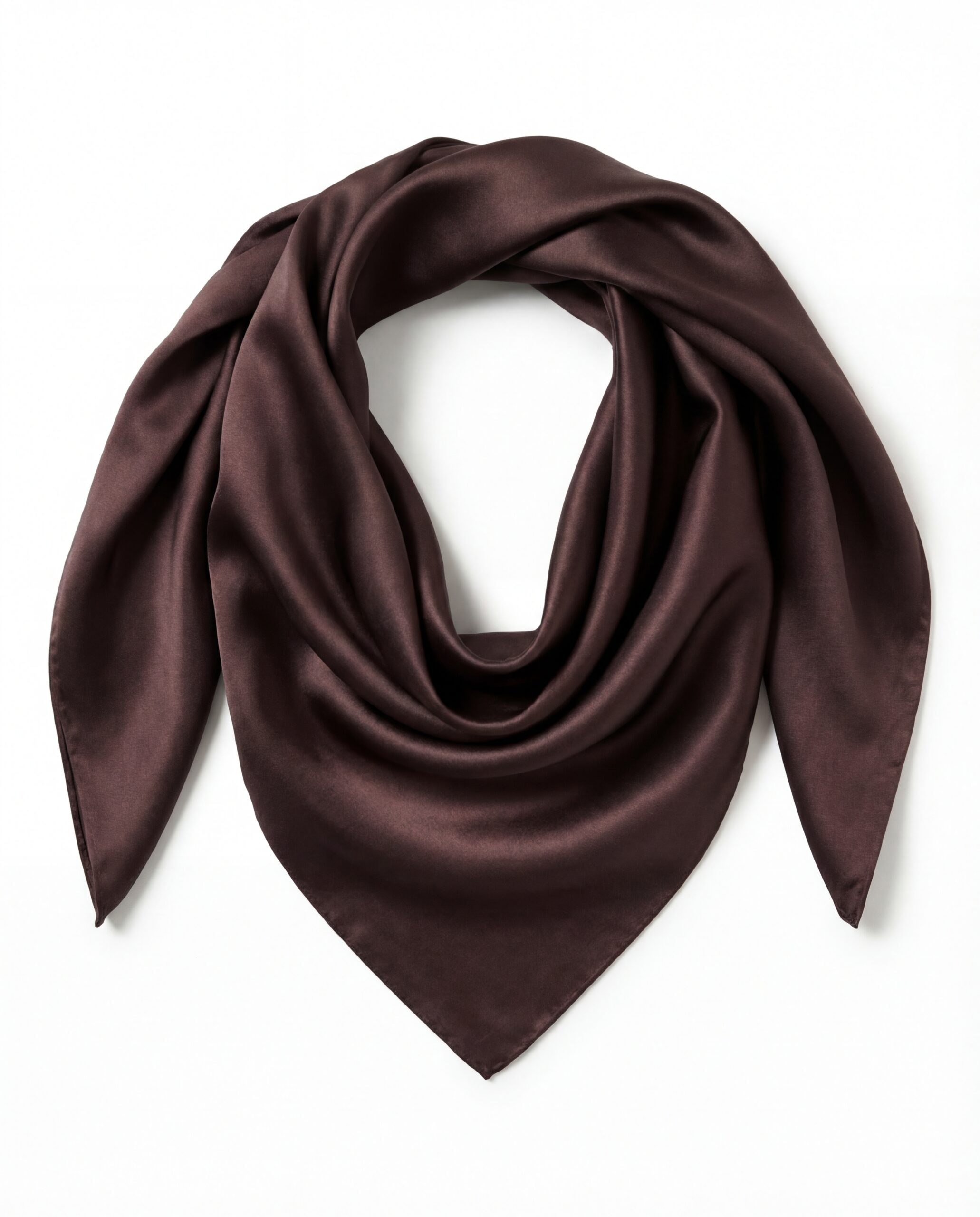 Silk scarf - dark chocolate