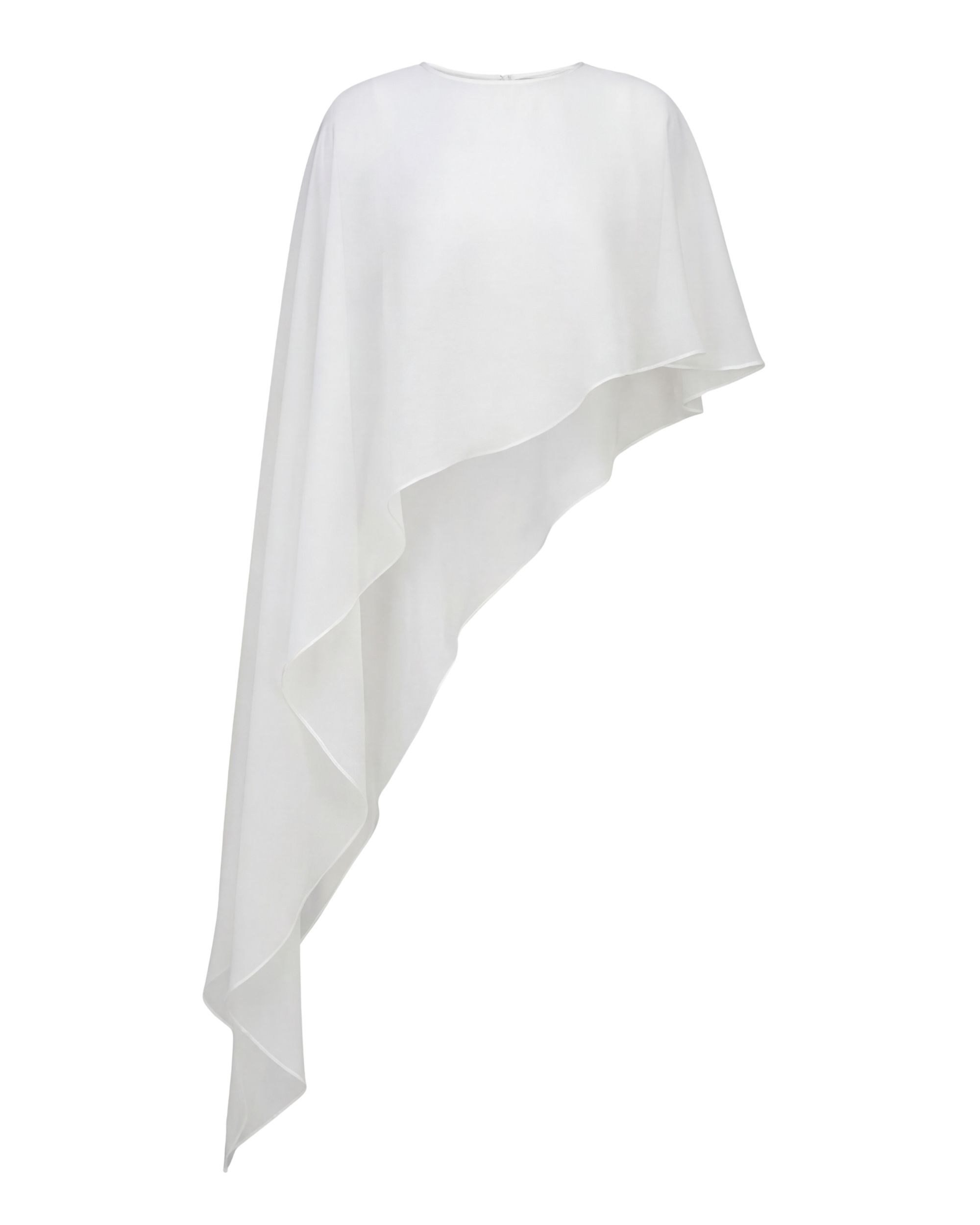 Mallow Silk Georgette Cape - ecru