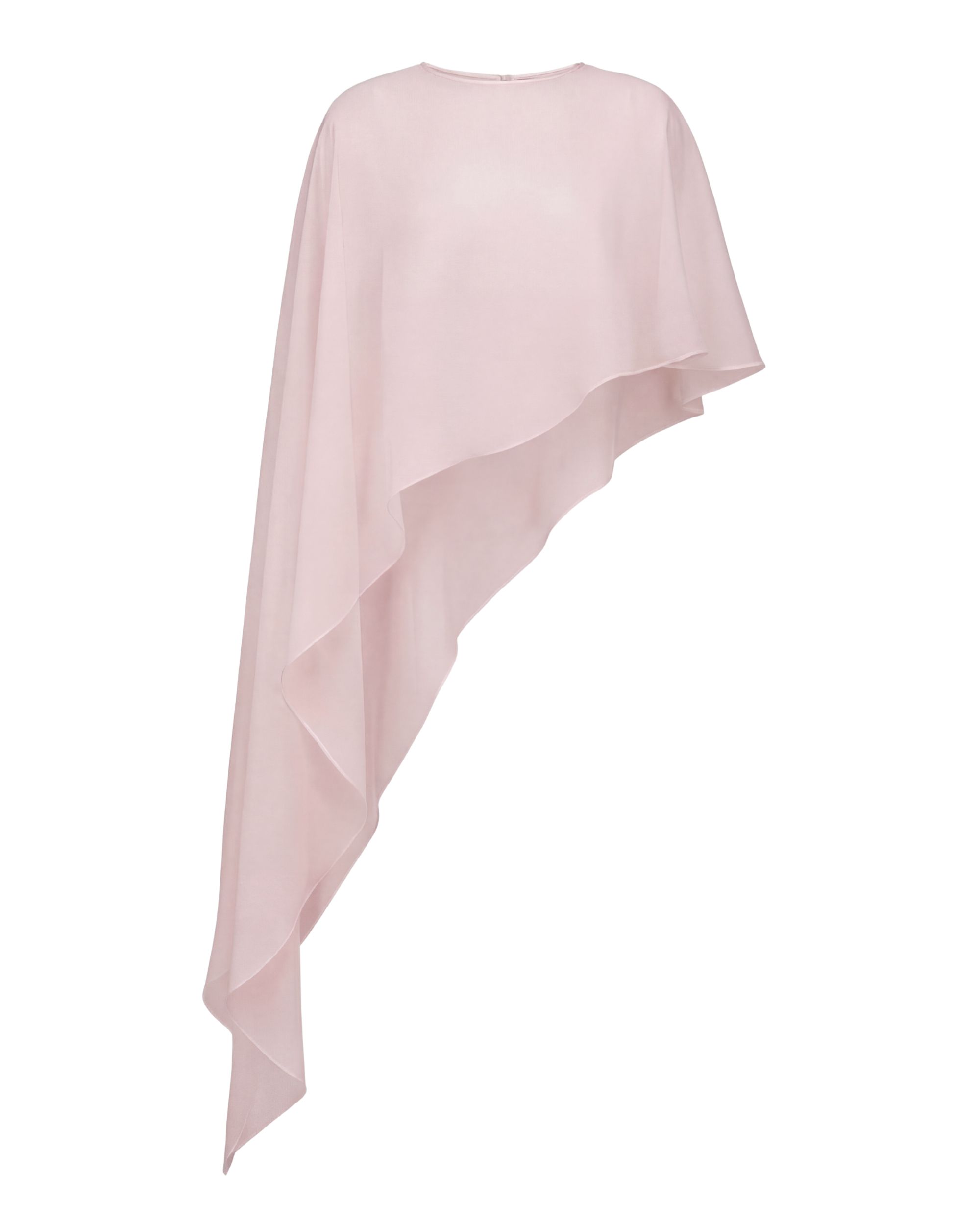 Mallow Silk Georgette Cape - rose