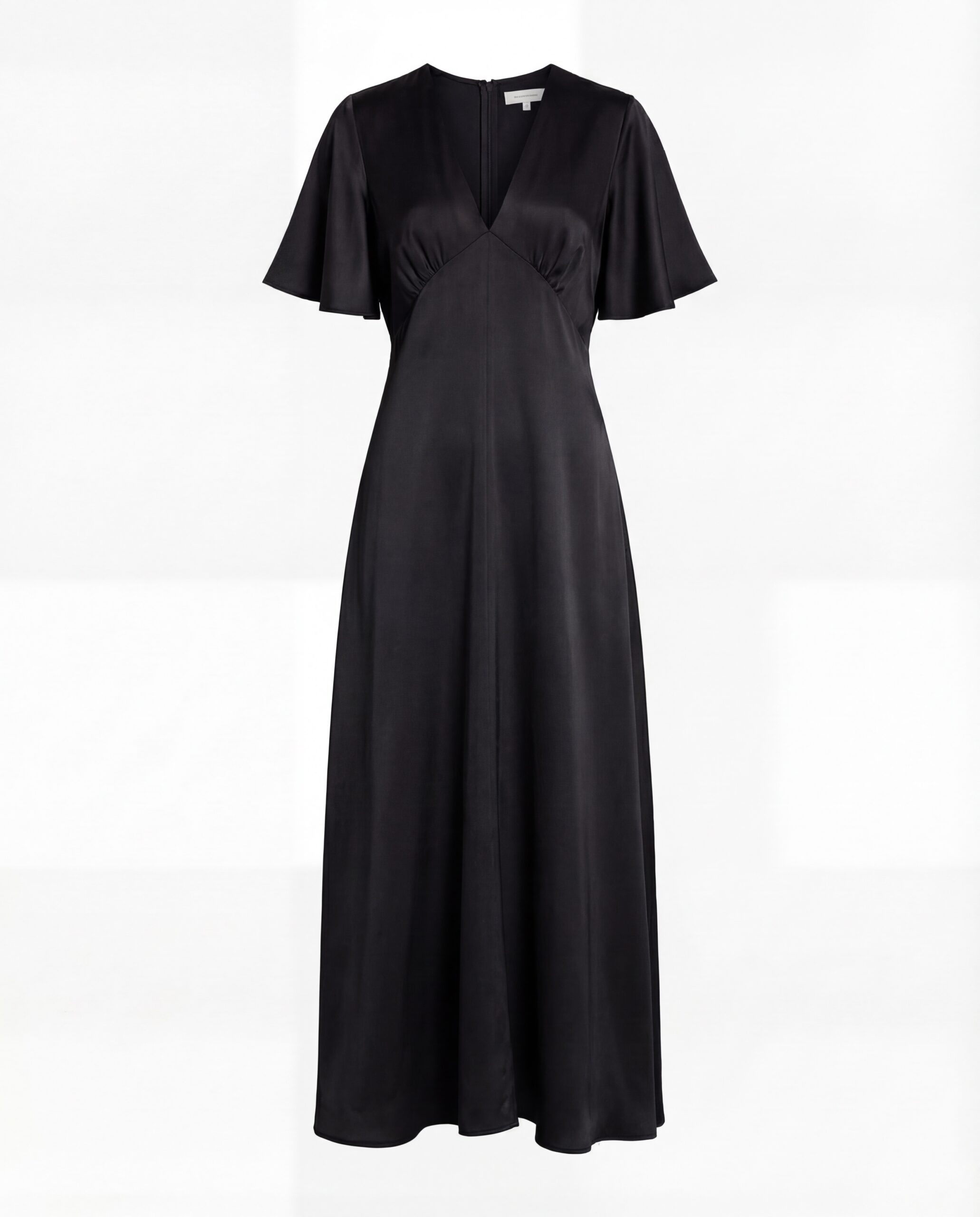 Luna Silk Maxi Dress - black