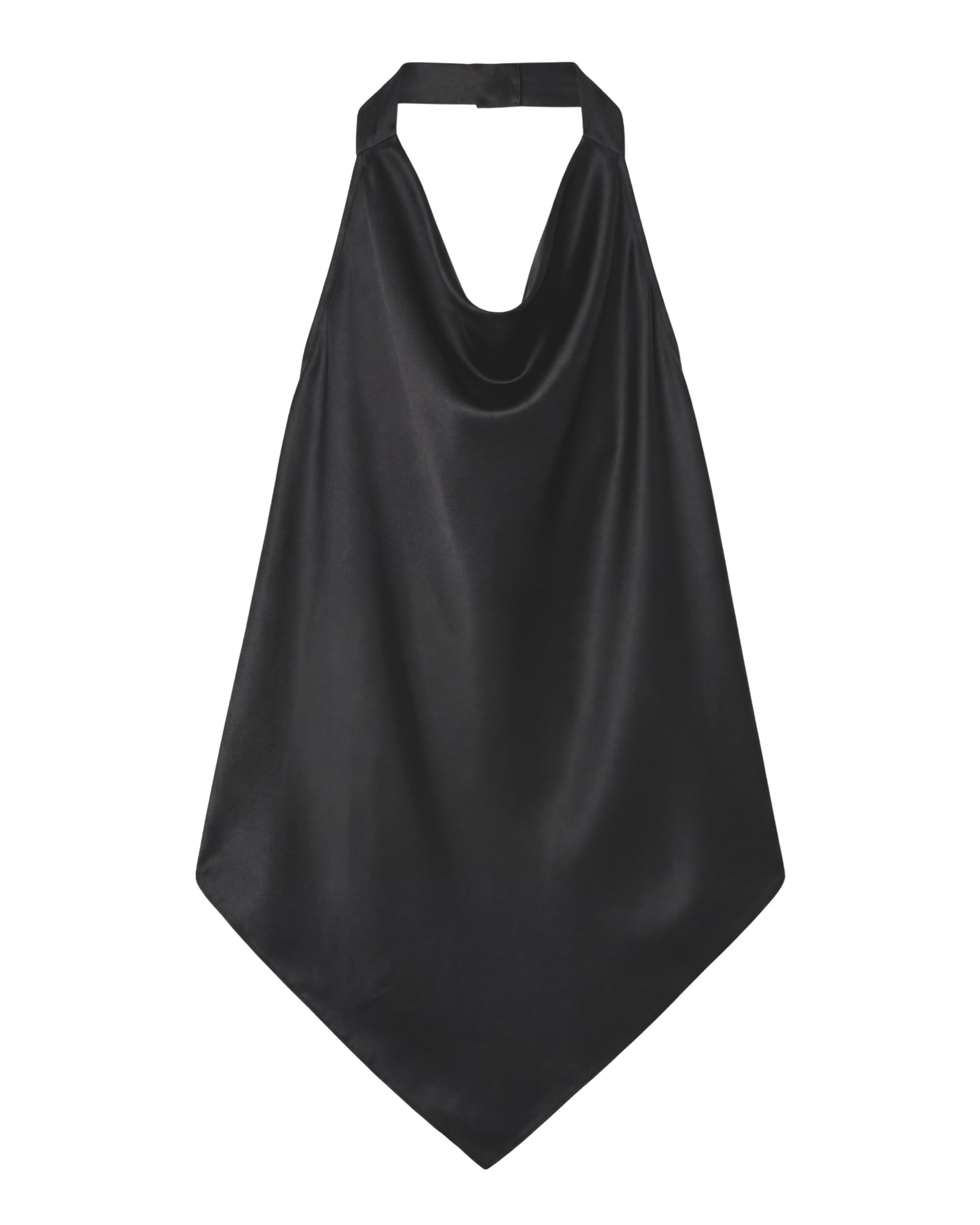 Naomi Silk Satin Top - black