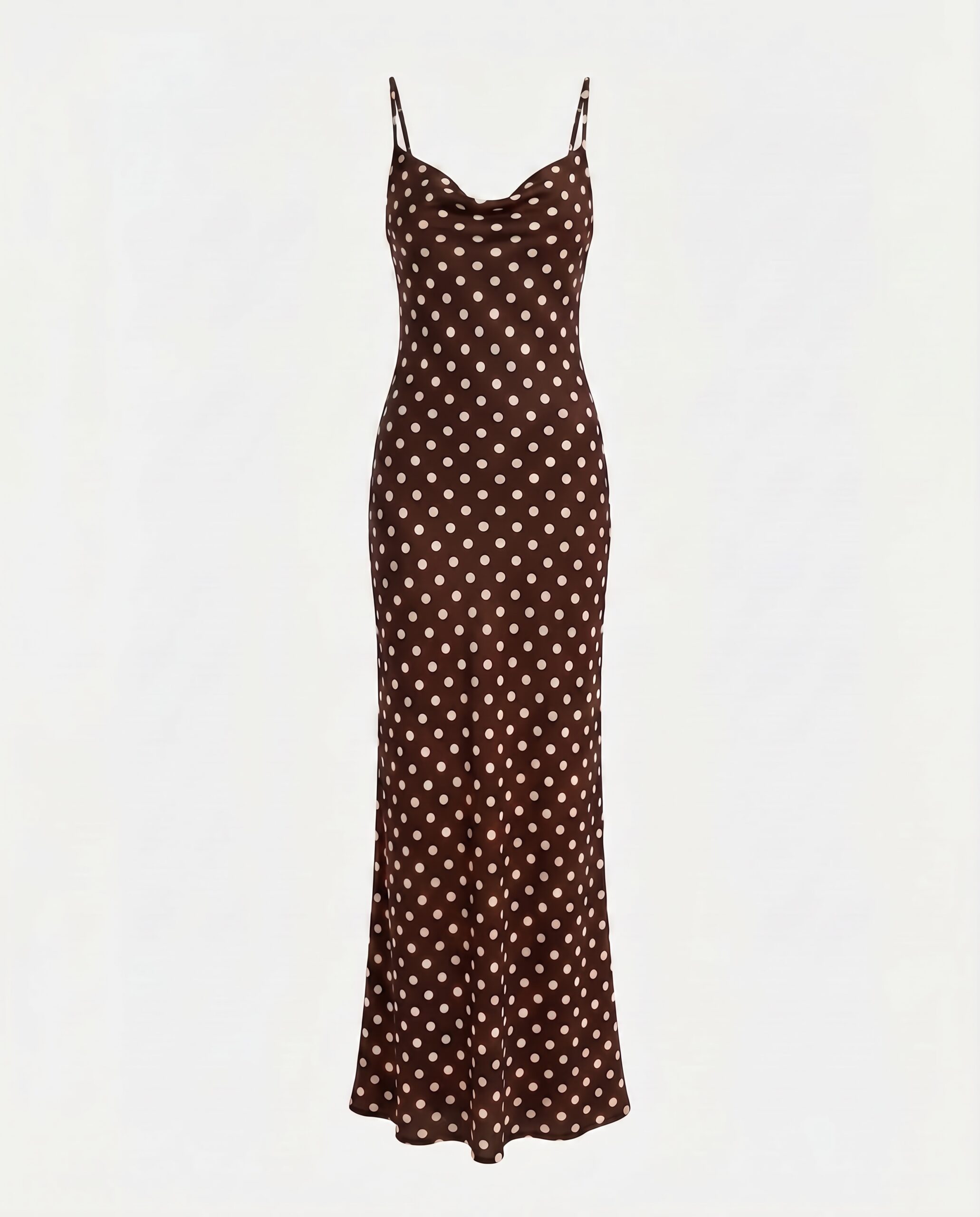 Silk dress Pola - chocolate