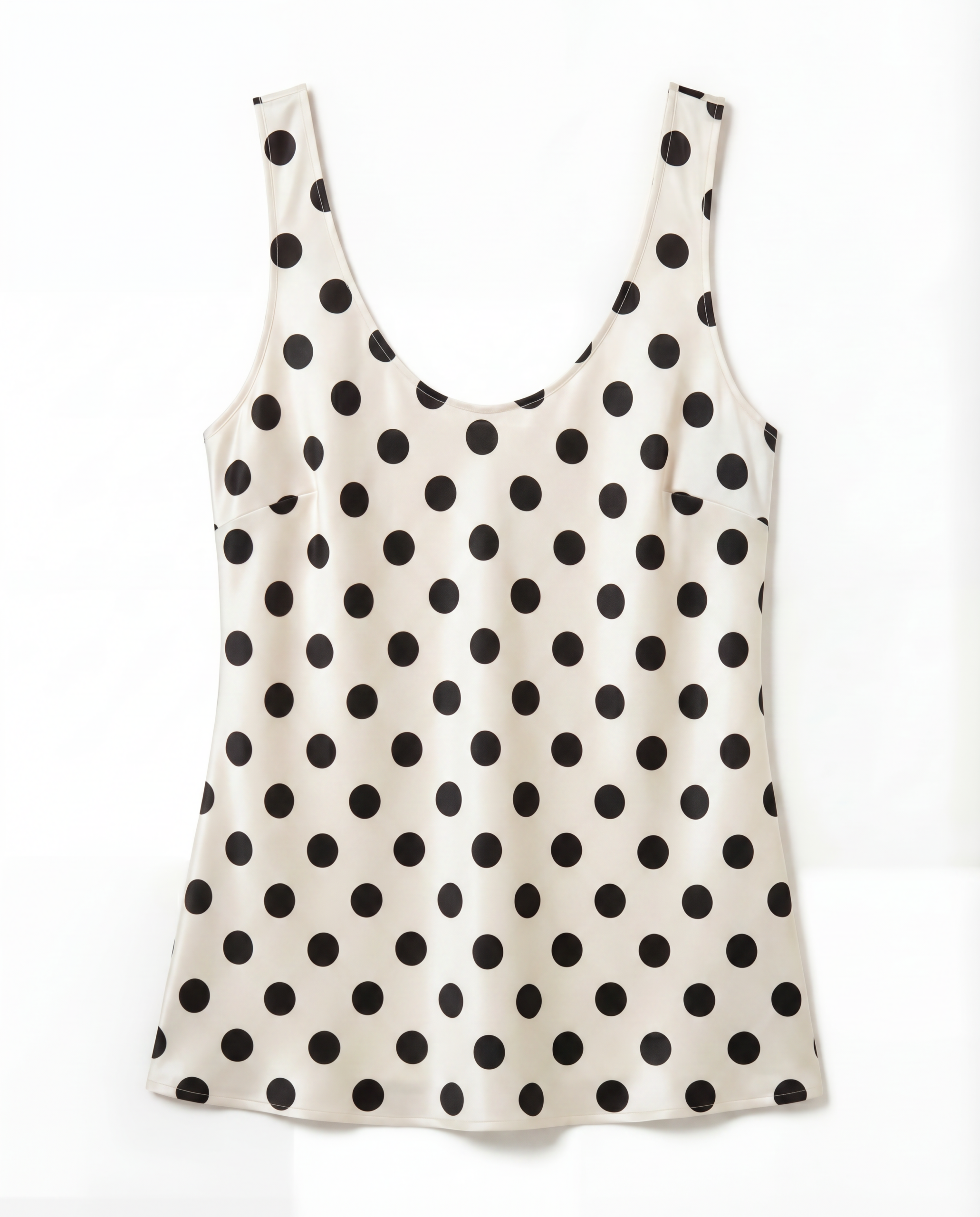 Silk top Diane - ecru polka dots