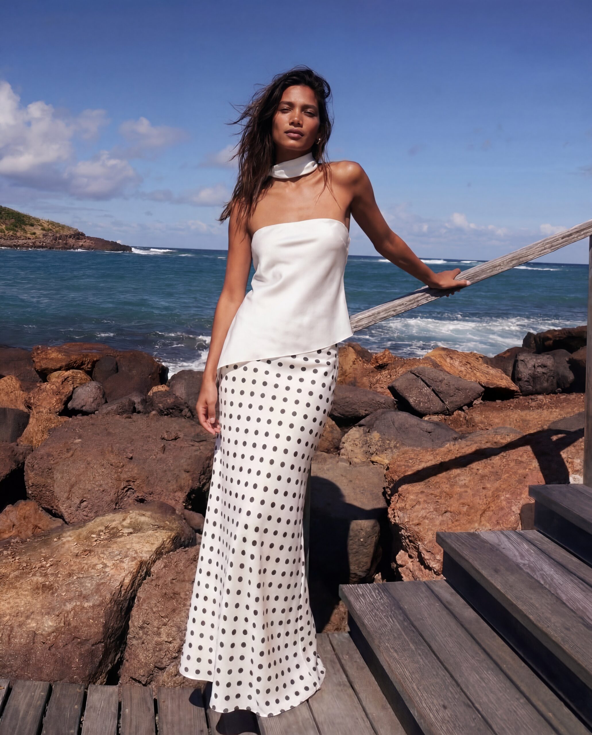 Skilk skirt Pola - ecru