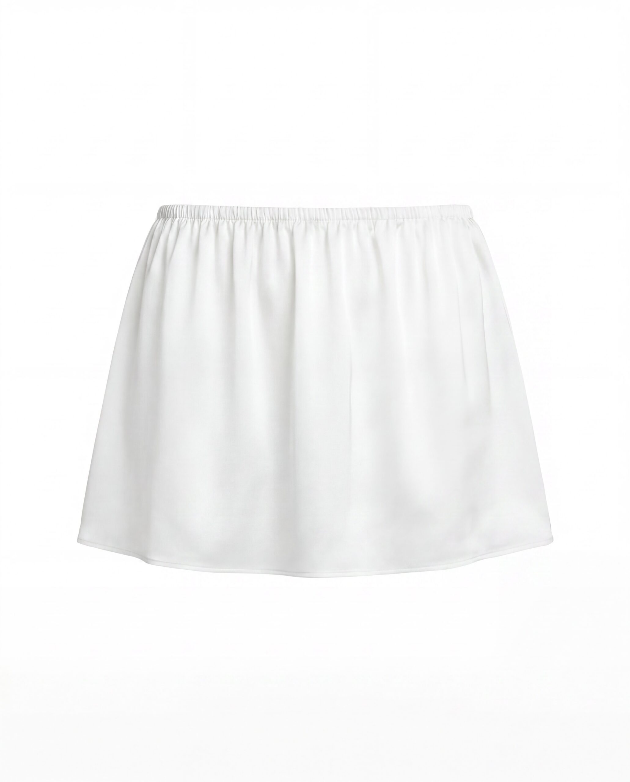 Silk mini skirt - Simple - ecru