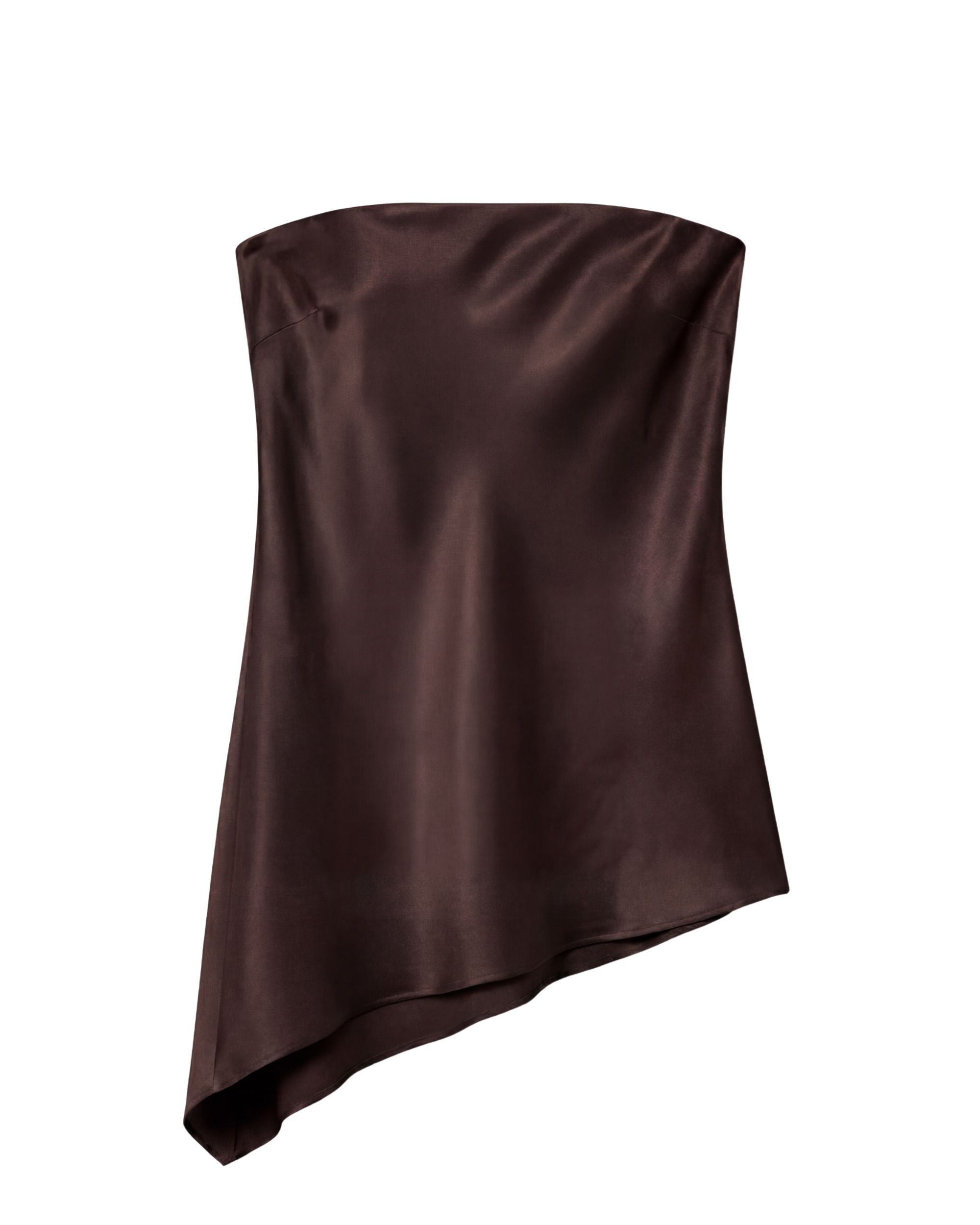 Amalfi silk top - chocolate