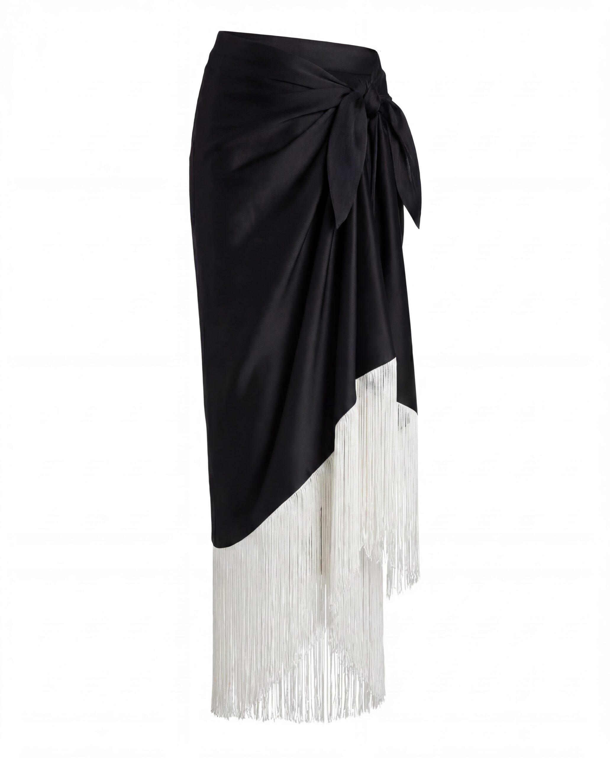 Muse Silk Sarong - Black and white